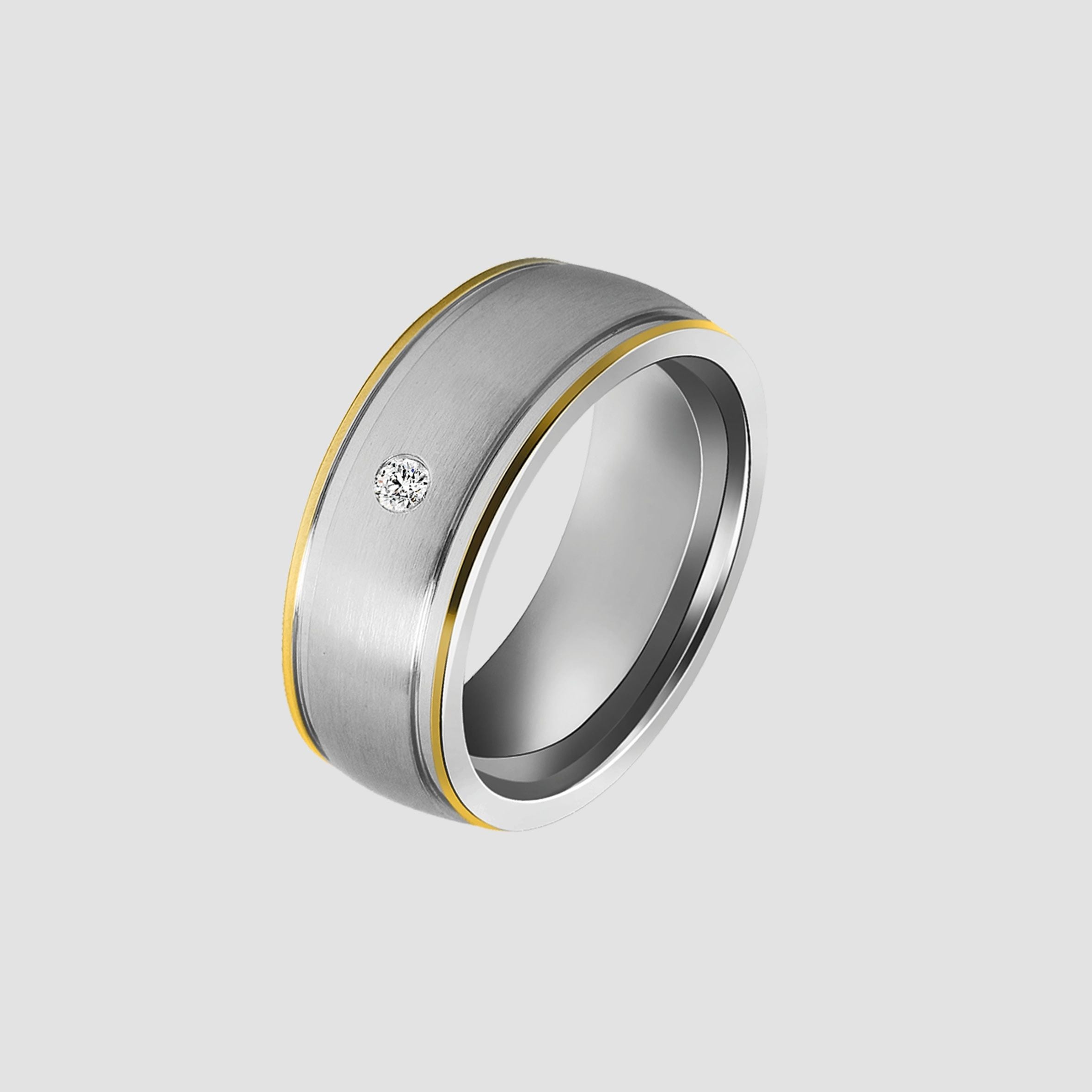 Adelia´s Fingerring »Damen Ring aus Edelstahl mit Strass Steinchen«