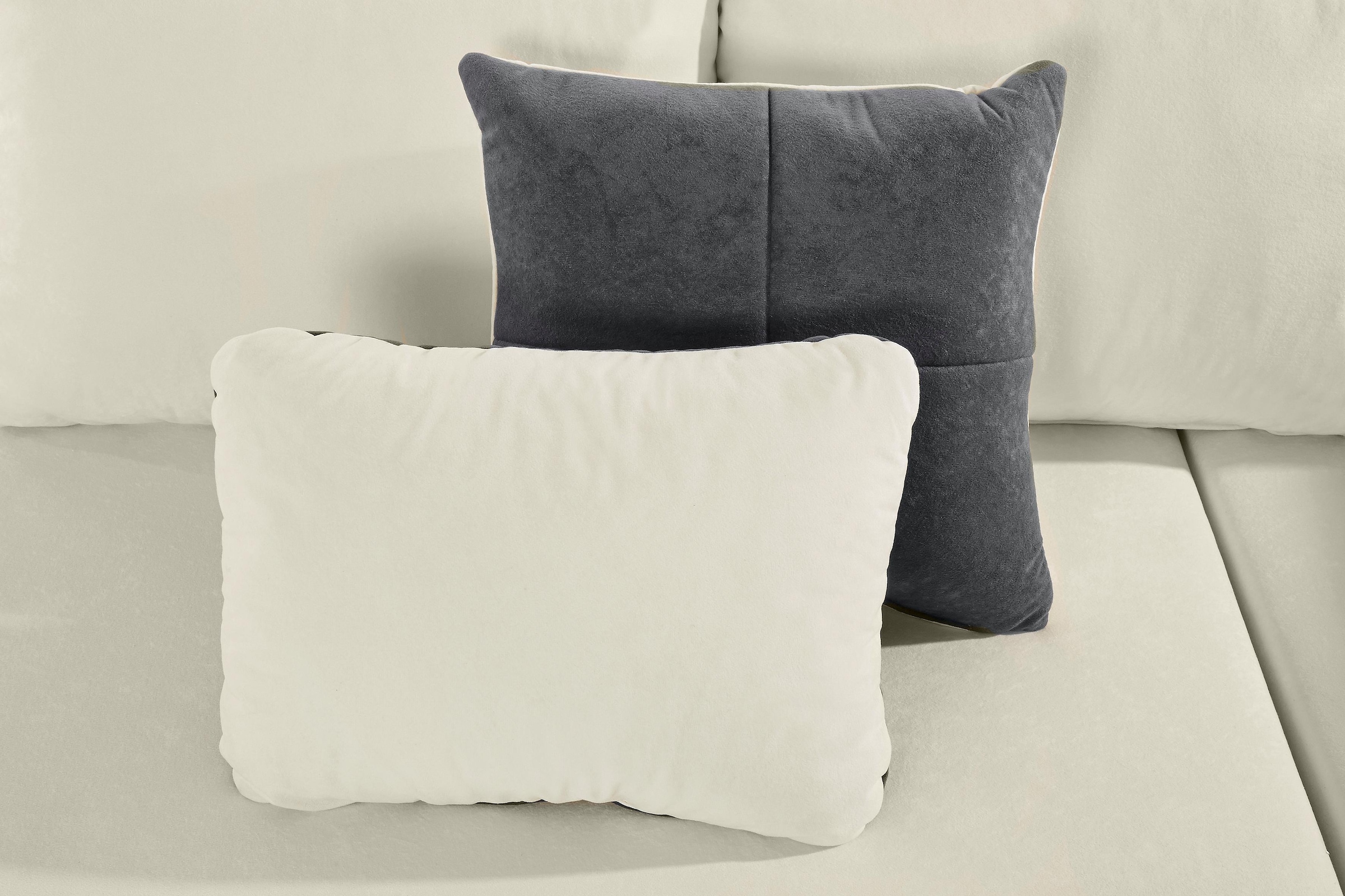 COLLECTION AB Ecksofa »Parma L-Form, B: 224 cm« Bettfunktion, Bettkasten & 2 Zierkissen, Federkern