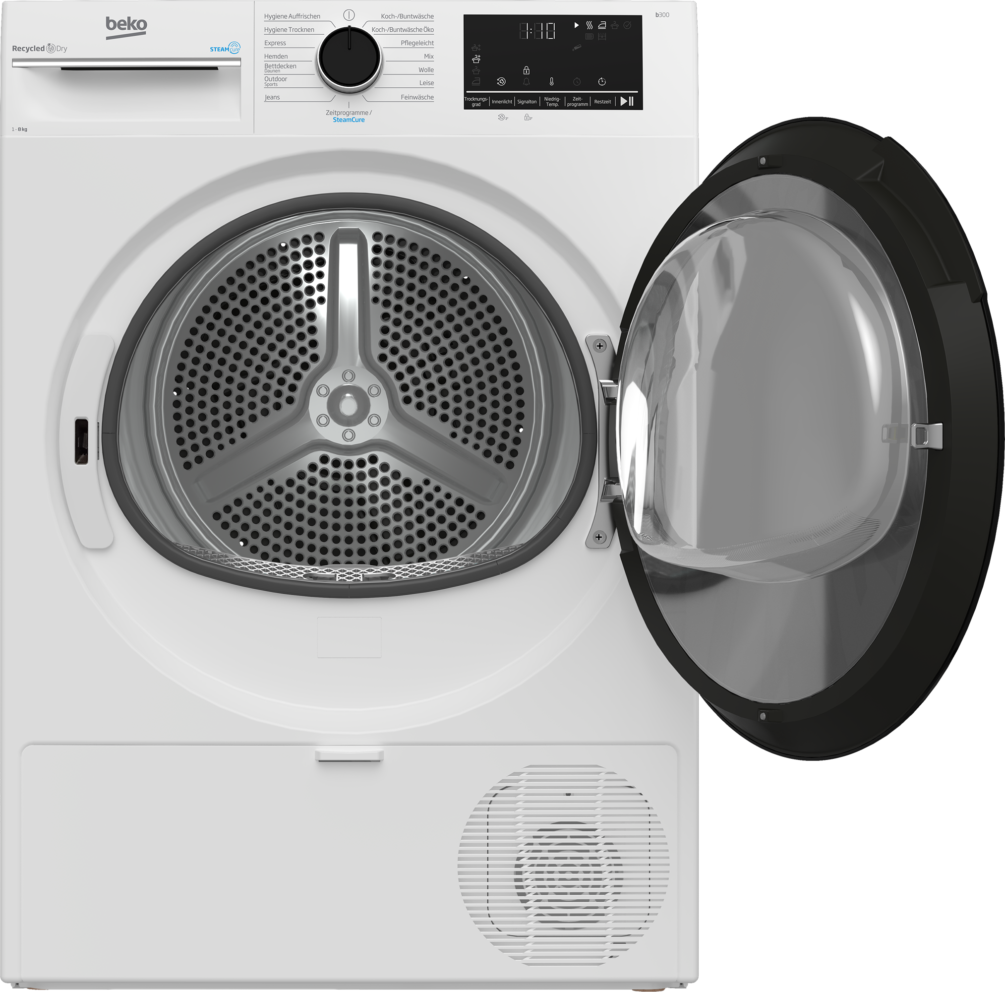 BEKO Wärmepumpentrockner »B3TO82C9W«, Multifunktionsdisplay