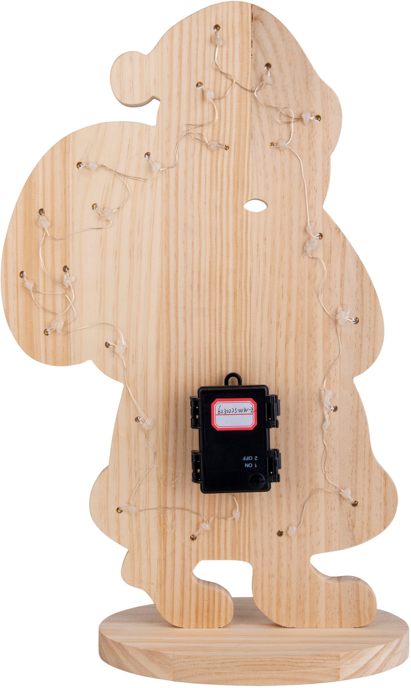 näve LED Dekoobjekt »Santa, Weihnachtsdeko aus Holz«, Holz-Stehleuchte, Höhe ca. 80 cm, Batteriebetrieben