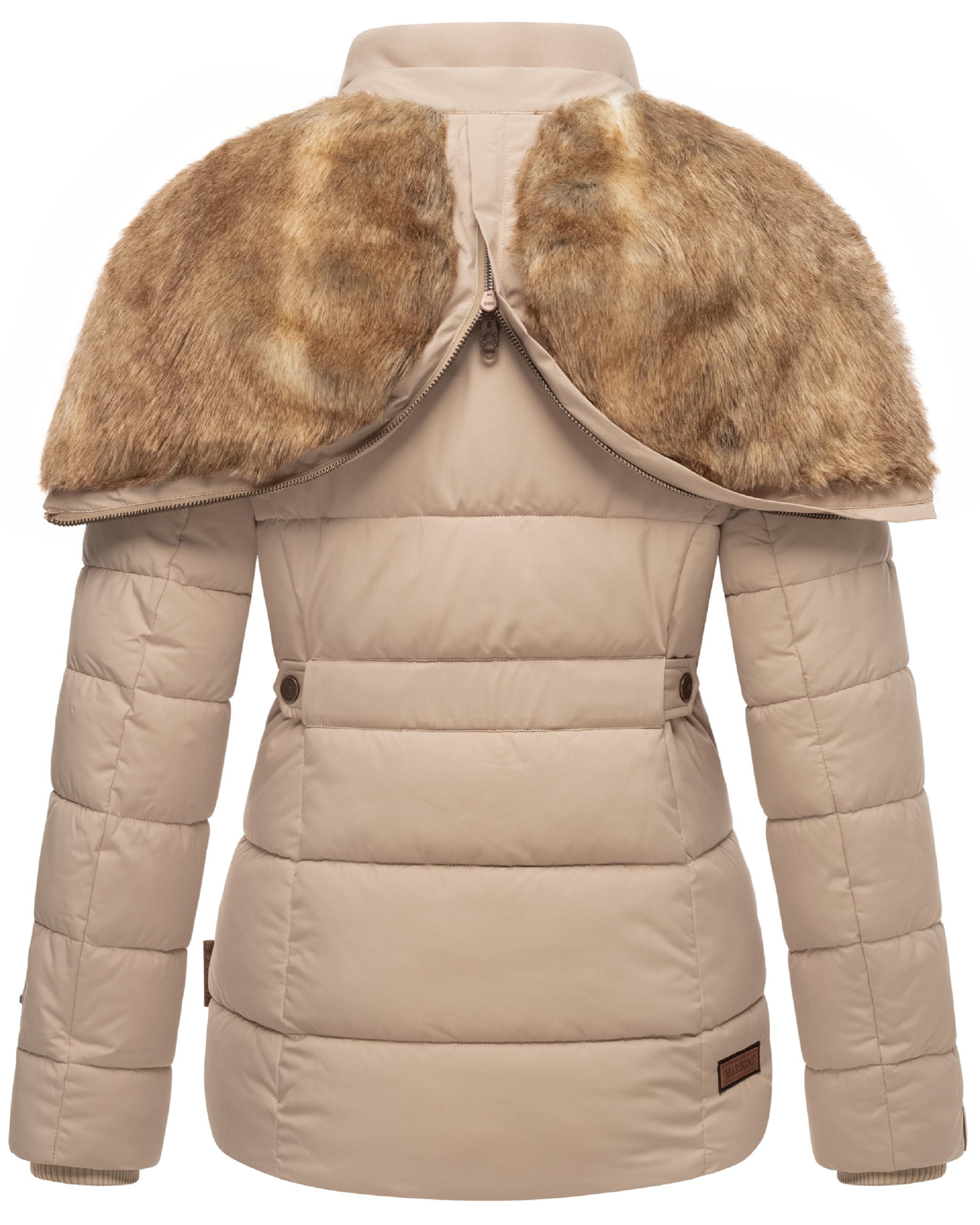 Marikoo Winterjacke »Winterjacke Nekoo«, mit Kapuze, stylische Damen Steppjacke mit großer Kapuze