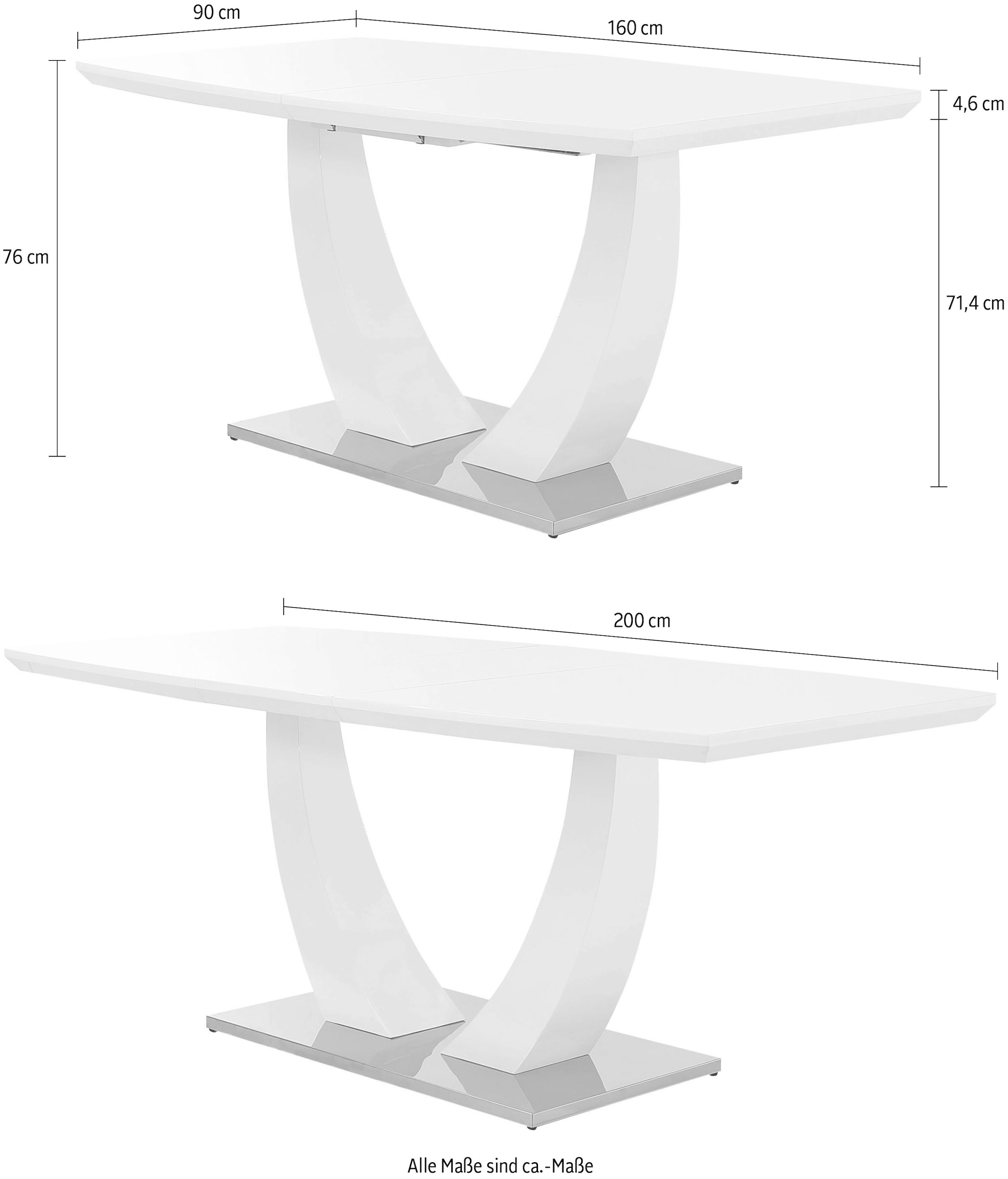 Jockenhöfer Gruppe Esstisch »Alexandria«, ausziehbar (160-200x90cm), Bootsform