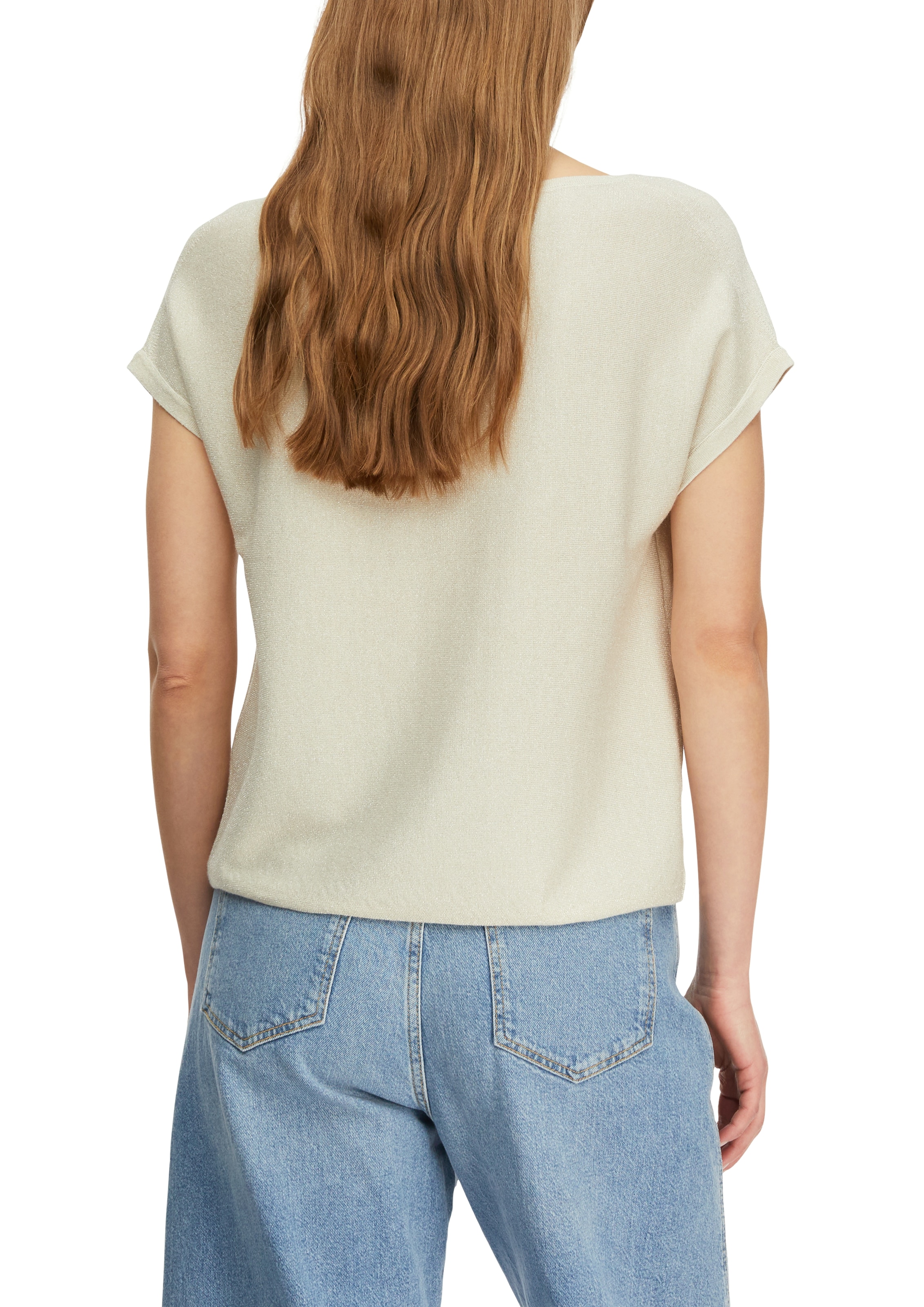 Comma Rundhalspullover mit Glitzergarn