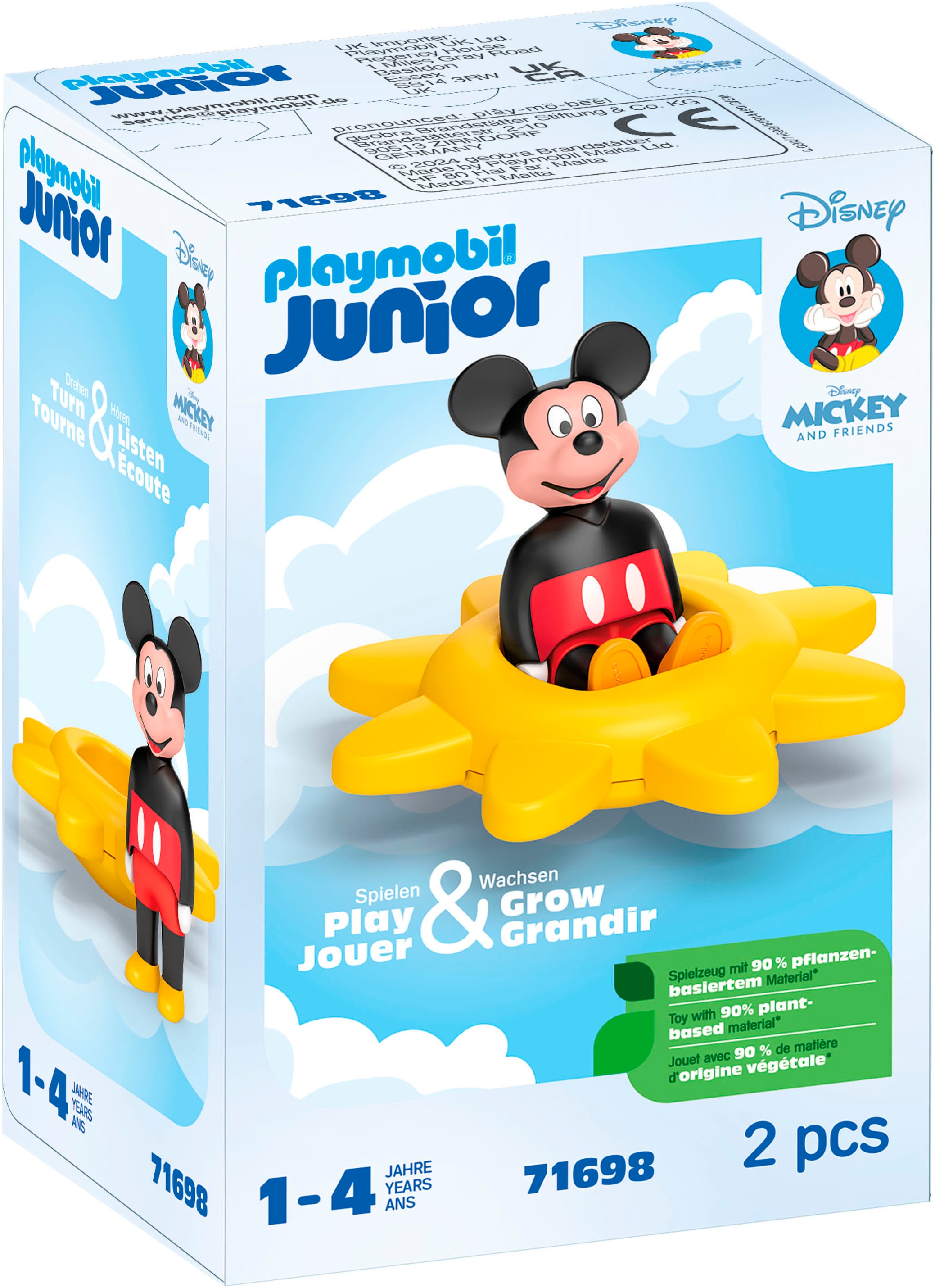 Konstruktions-Spielset »Mickys Drehsonne mit Rasselfunktion (71698), JUNIOR & Disney«,...