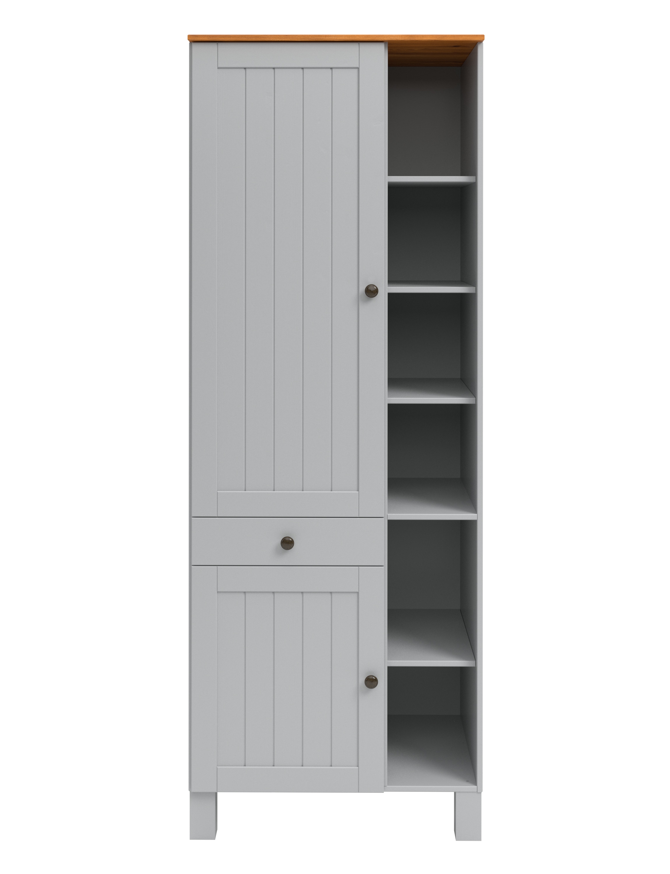 Home affaire Hochschrank »Alby2«, Mit Metallgriffen, Breite 75 cm