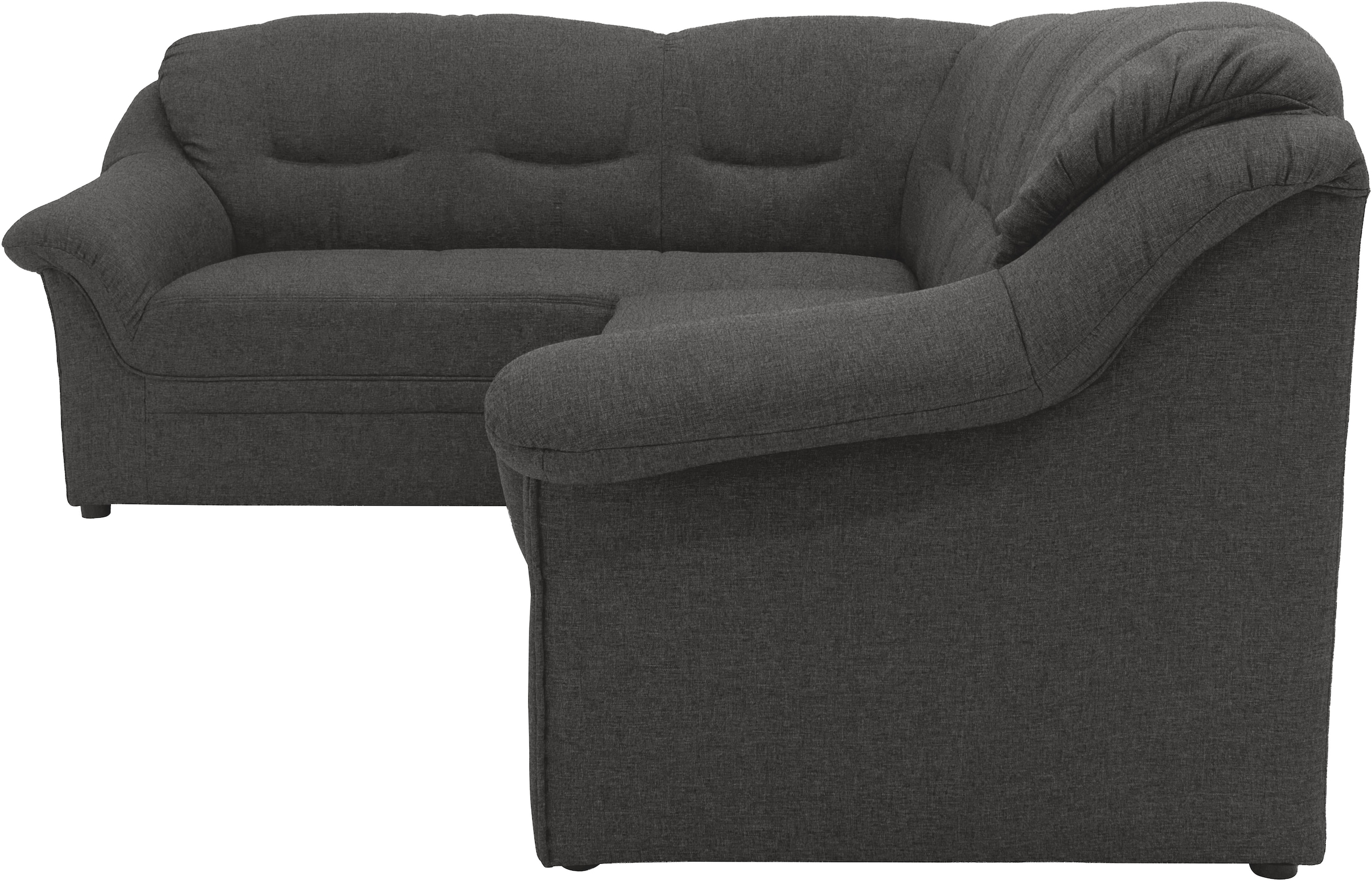 OTTO home Ecksofa »Nyborrg 234 x 185 cm, auch mit Schlaffunktion, formschön & stabil« Wahlweise mit Bettfunktion, L-Form, moderne Steppung