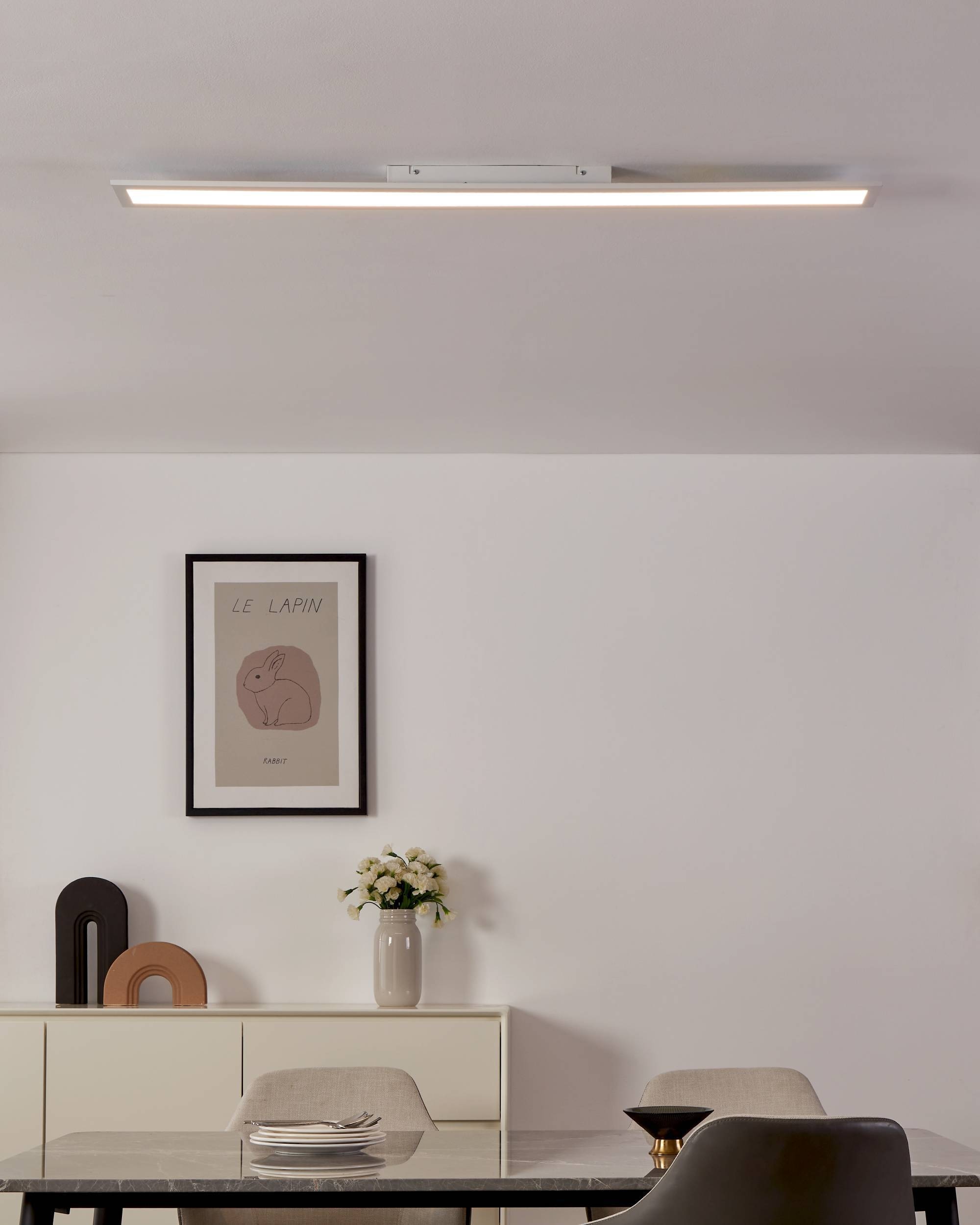 EGLO Deckenleuchte »SALOBRENA-Z« LED-Modul 1 Stk. warmweiß - kaltweiß App/Sprachsteuerung Alexa,‎120x10x4,5cm, exkl. Fernbedienung