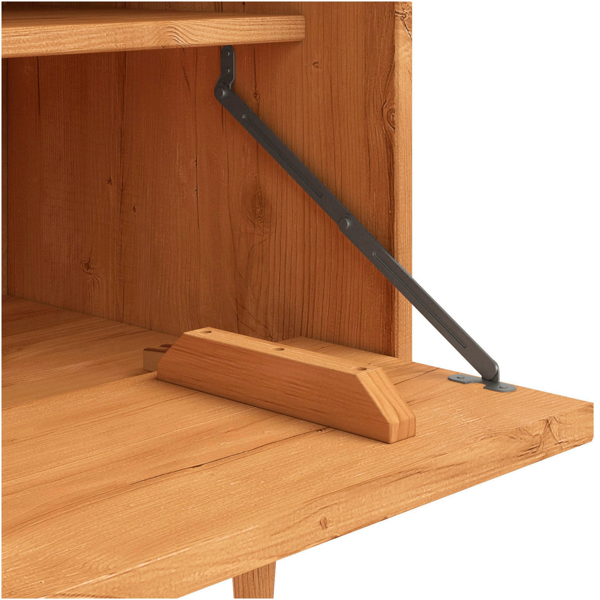 OTTO home Lowboard »Malmedy  Front mit gefrästen Rillen« TV-Kommode aus massivem Kiefernholz, Push-to-open, Breite 180 cm
