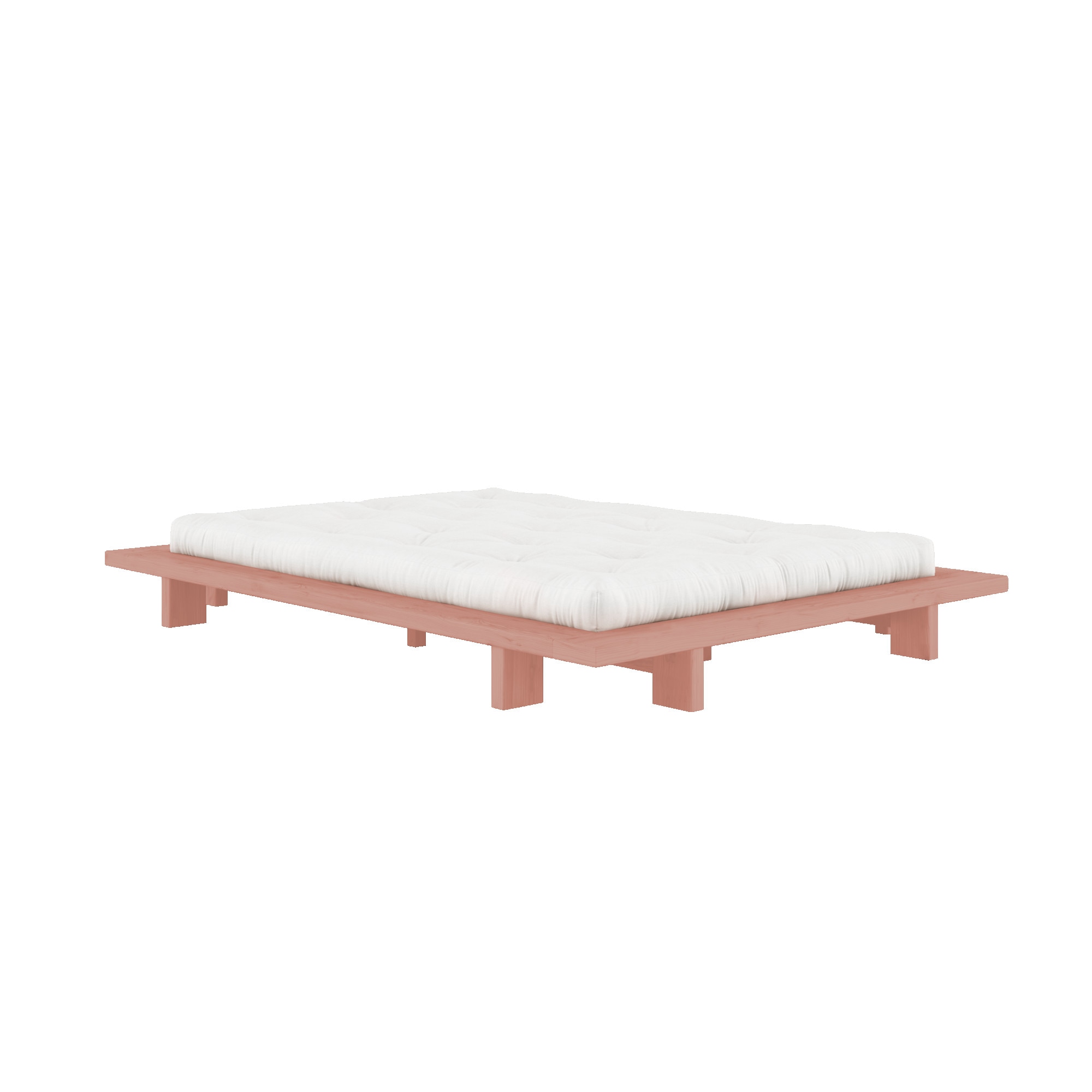 Karup Design Bettgestell »JAPAN BED, Futonbett, Bodenbett, Holzrahmen, Jugendbett, Holzbett«, Massivholzbett mit Lattenrost, Kiefer massiv, Doppelbett ohne Kopfteil