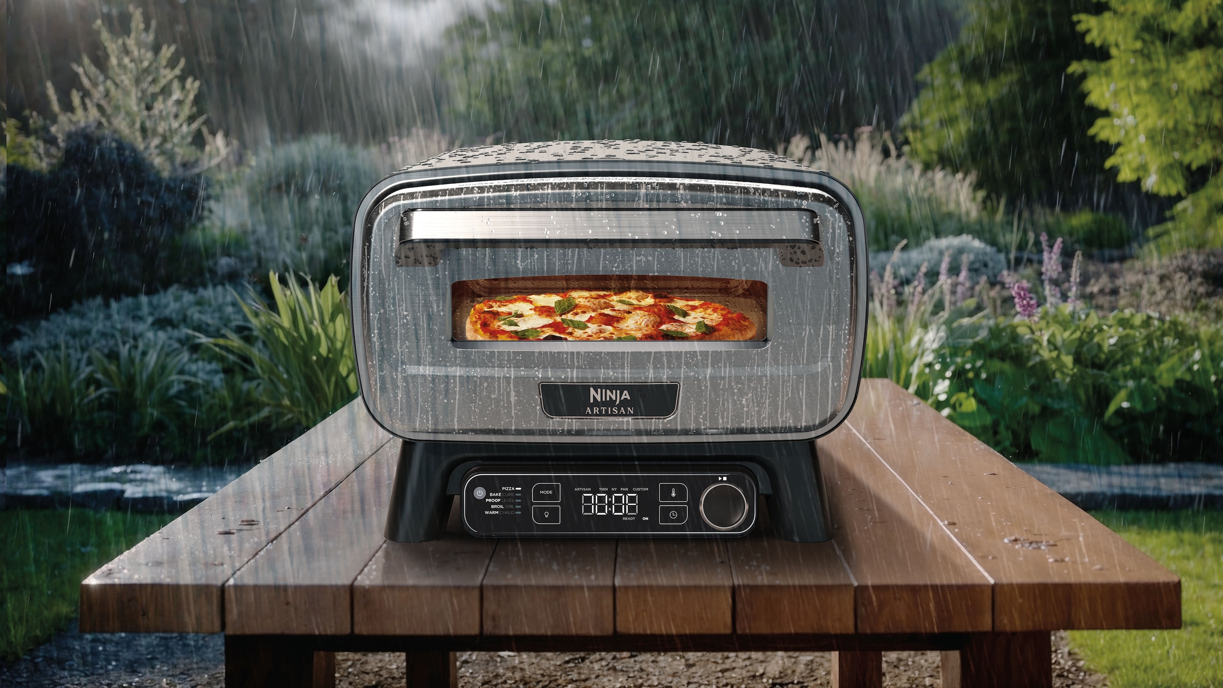 NINJA Pizzaofen »Artisan Outdoor-Elektro-Pizzaofen/Heißluftfritteuse MO201EU«