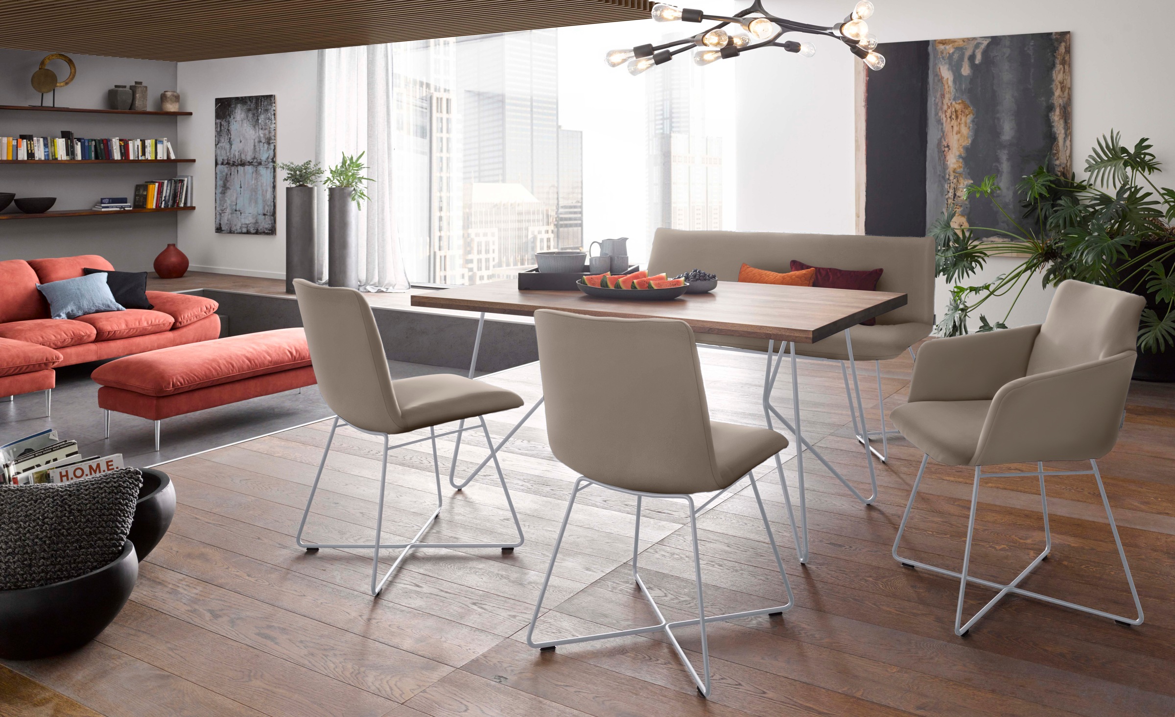 W.SCHILLIG Armlehnstuhl »jakob« () mit Drahtrohrgestell in Silber matt