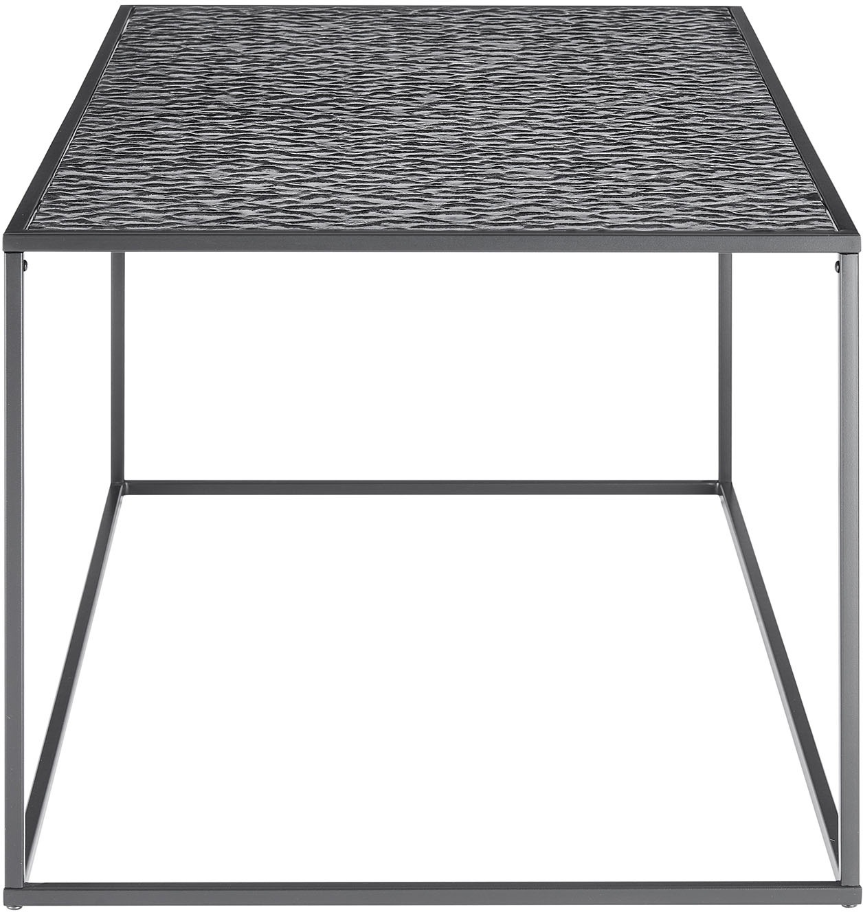 SalesFever Couchtisch, (1 St.), Glasplatte mit Strukturoptik