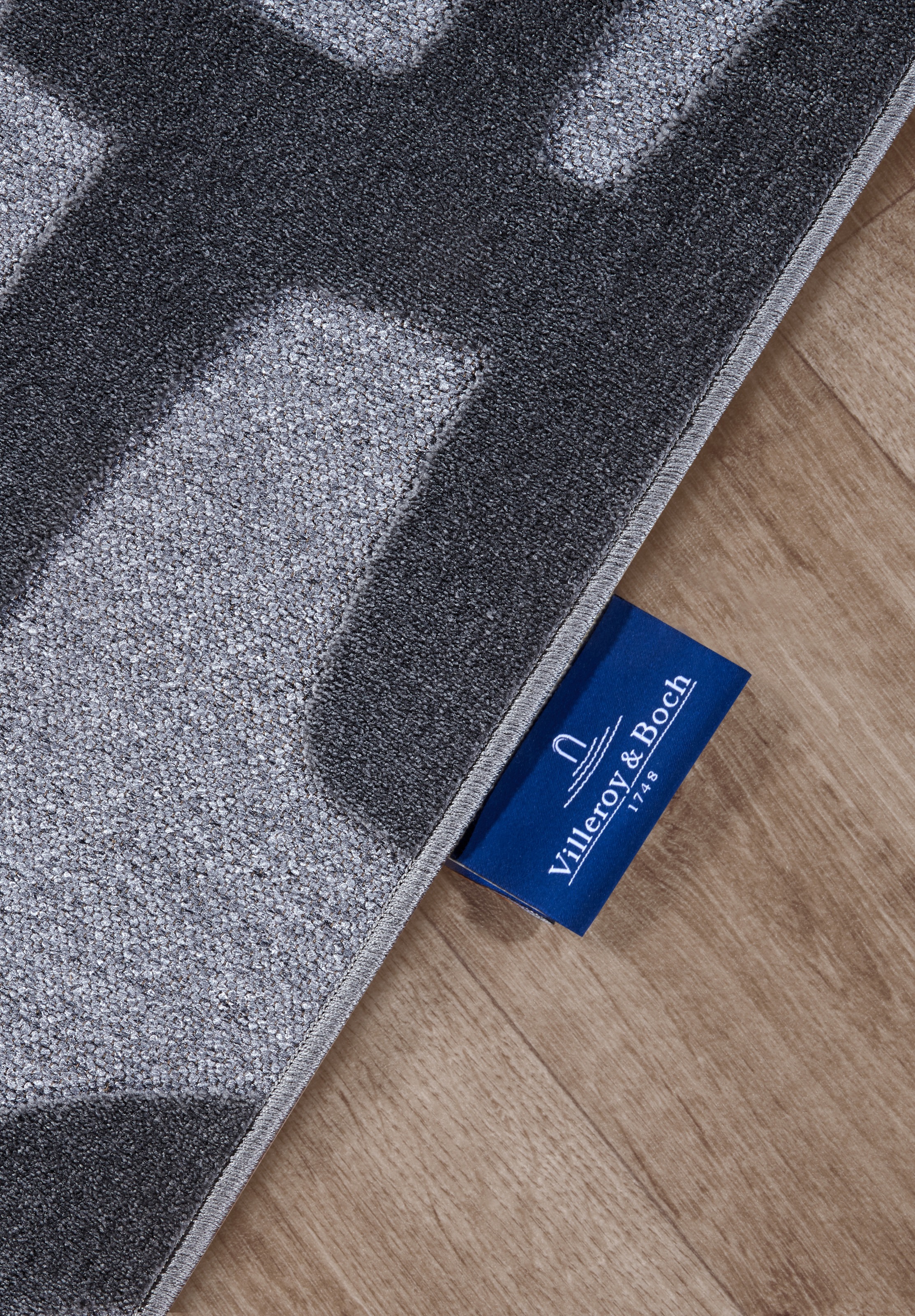 Villeroy & Boch Teppich »Therese«, rechteckig, 5,5 mm Höhe, Wohnzimmer, Schlafzimmer, Modern, Hoch-Tief Effekt, Flur