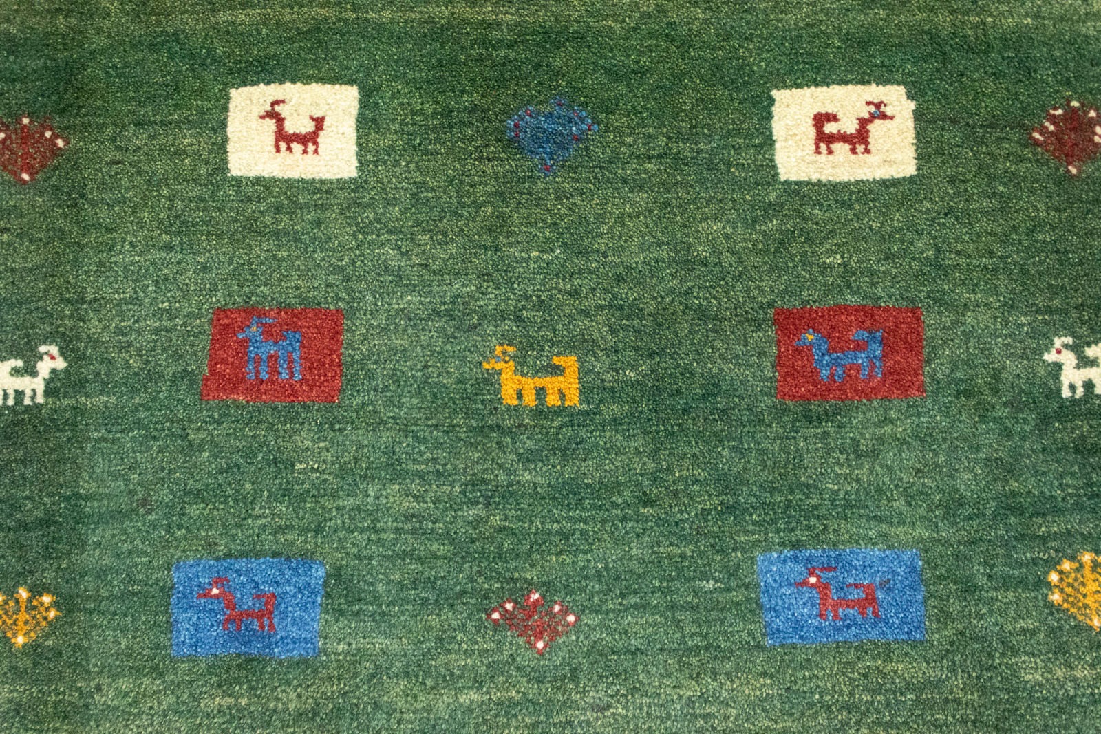 morgenland Wollteppich »Gabbeh OTTO Teppich handgeknüpft bei handgeknüpft grün«, rechteckig, kaufen