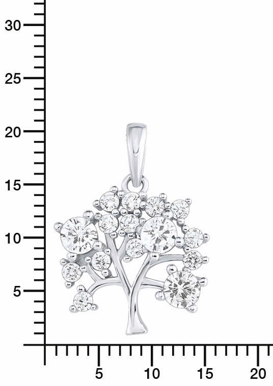 Amor Kette mit Anhänger »Baum«, mit Zirkonia (synth.)
