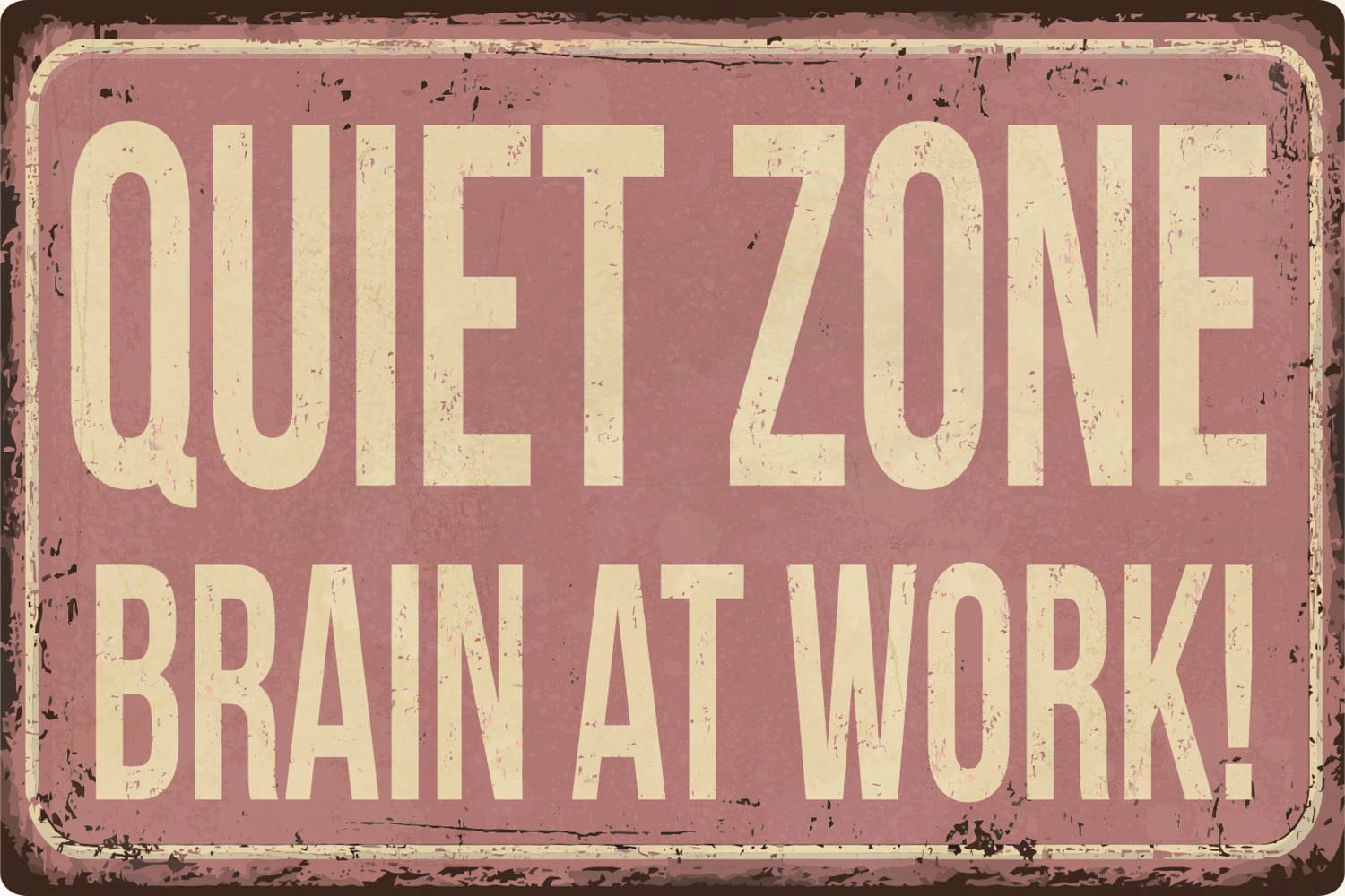 queence Metallbild »QUIET ZONE«, Sprüche & Texte, (1 St.)