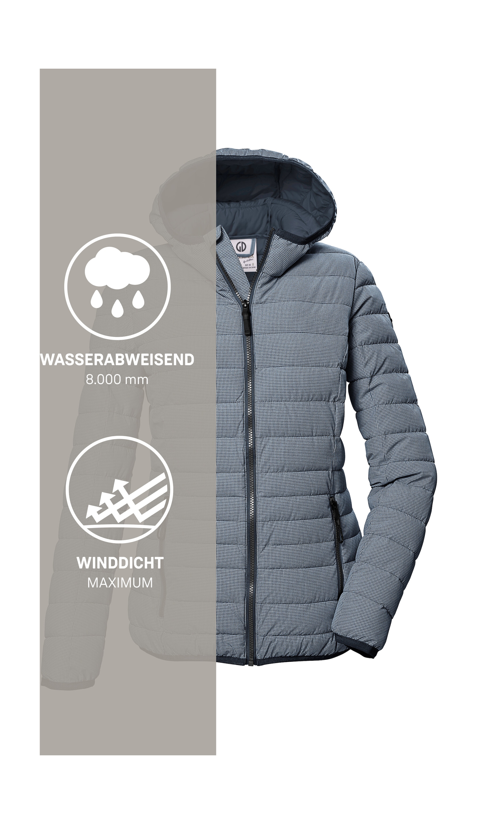 G.I.G.A. DX by killtec Steppjacke »GS 65 WMN QLTD JCKT« Leichte Steppjacke: wasserabweisend, winddicht, elastische Bündchen