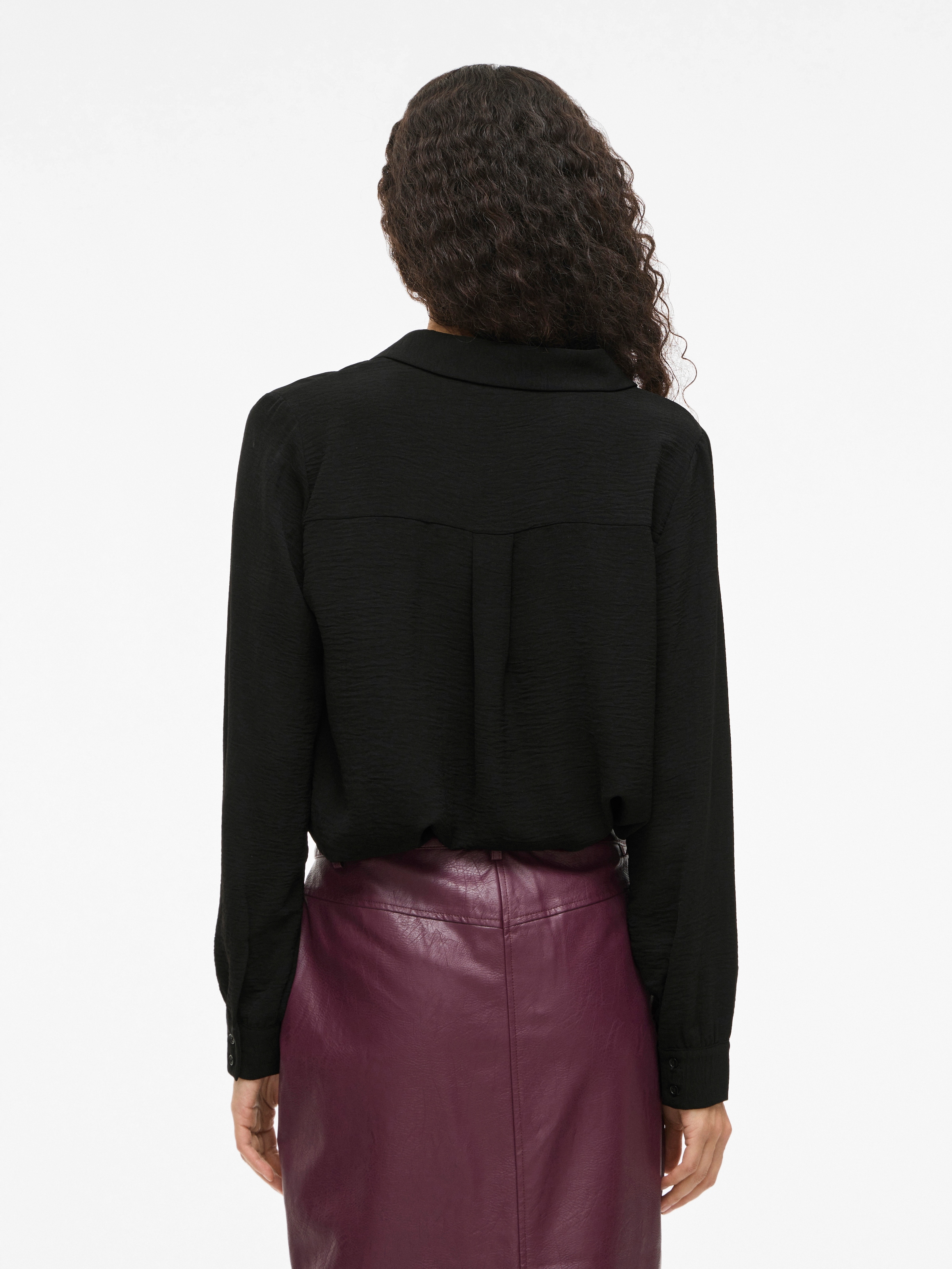 Vila Langarmbluse »VIJOSA L/S V-NECK SHIRT - NOOS«