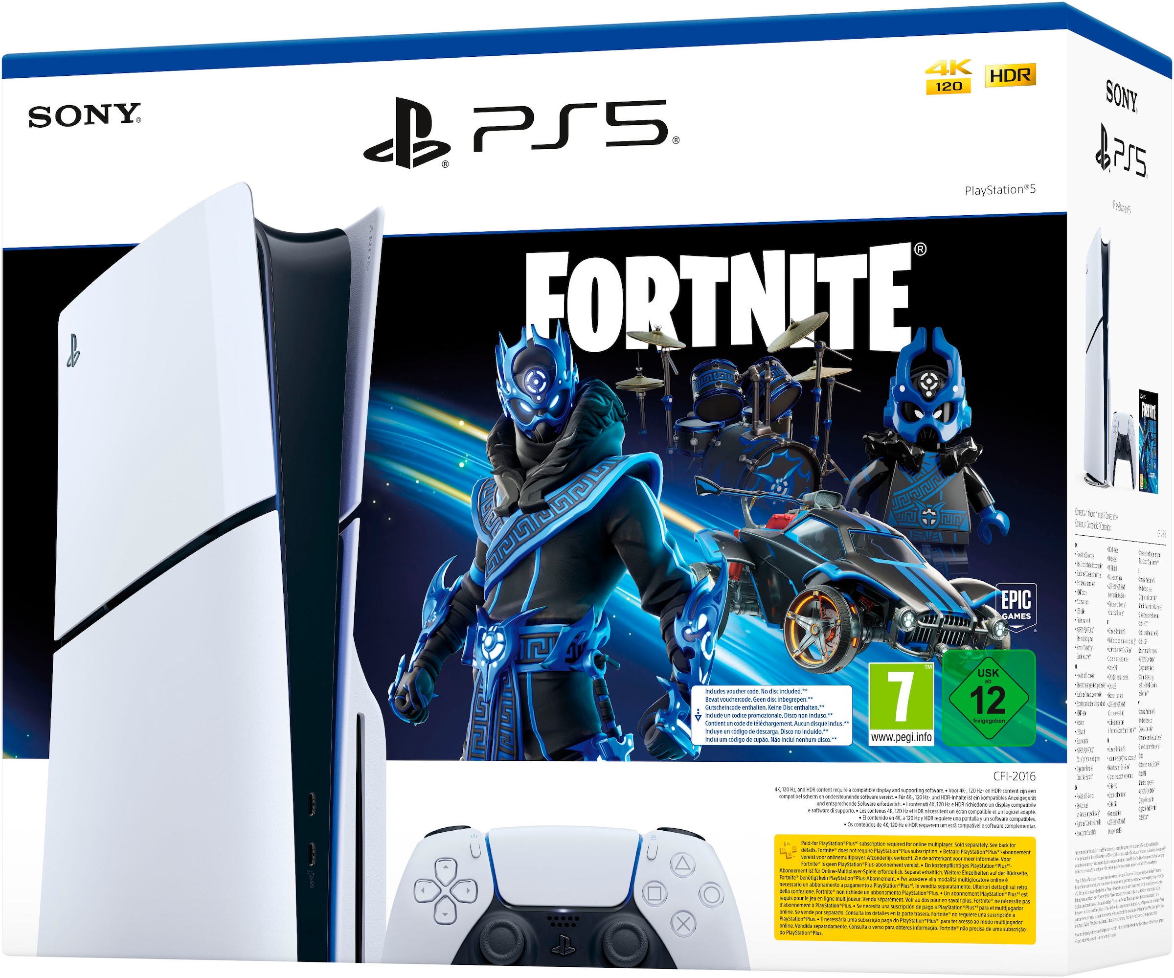 PlayStation 5 Spielekonsole »Disk Edition (Slim) – Fortnite Cobalt Star Bundle«