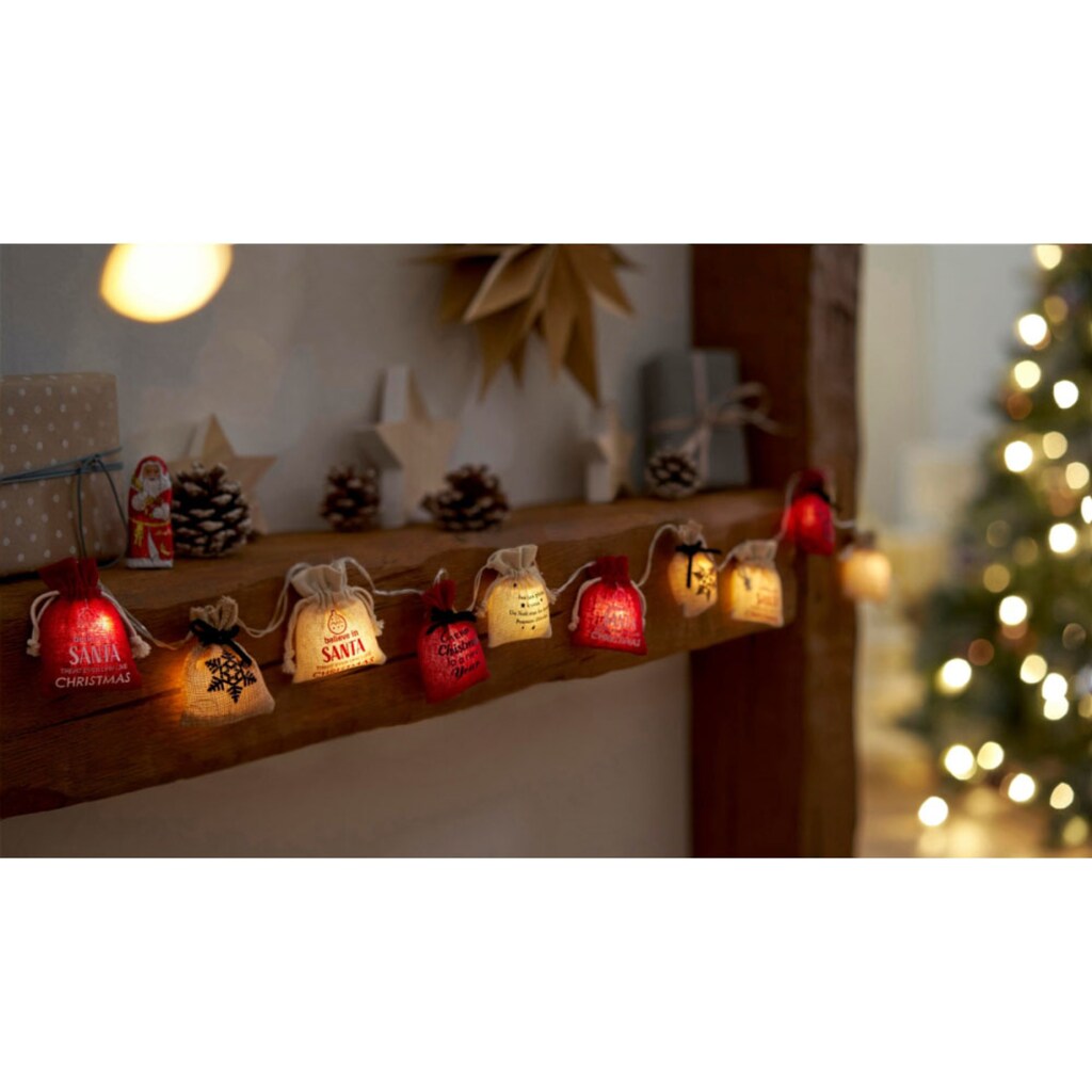 Schneider LED-Lichterkette »Geschenksäckchen, Weihnachtsdeko«, 10 St.-flammig