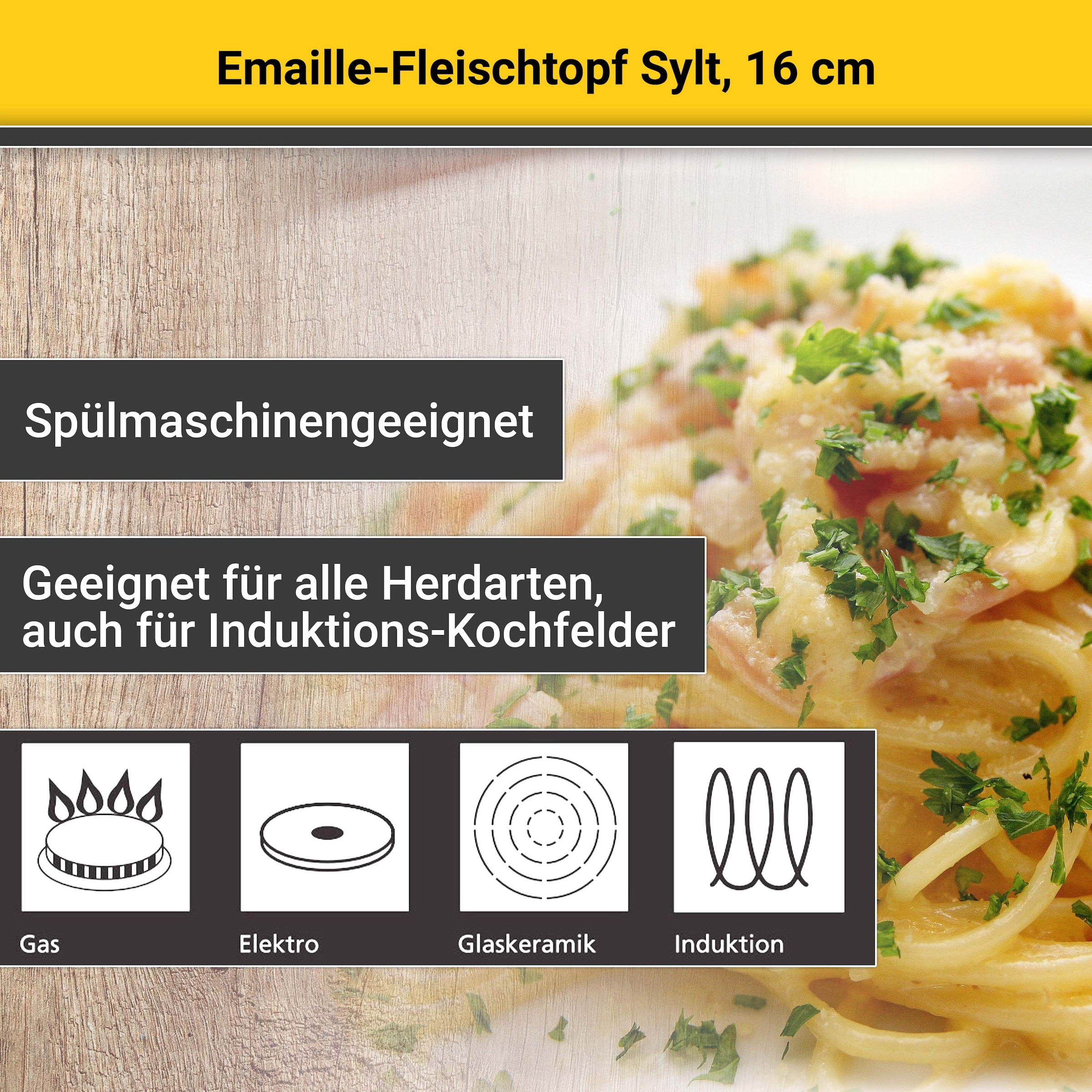 Krüger Fleischtopf »Sylt« 1 Stk. tlg. Emaille