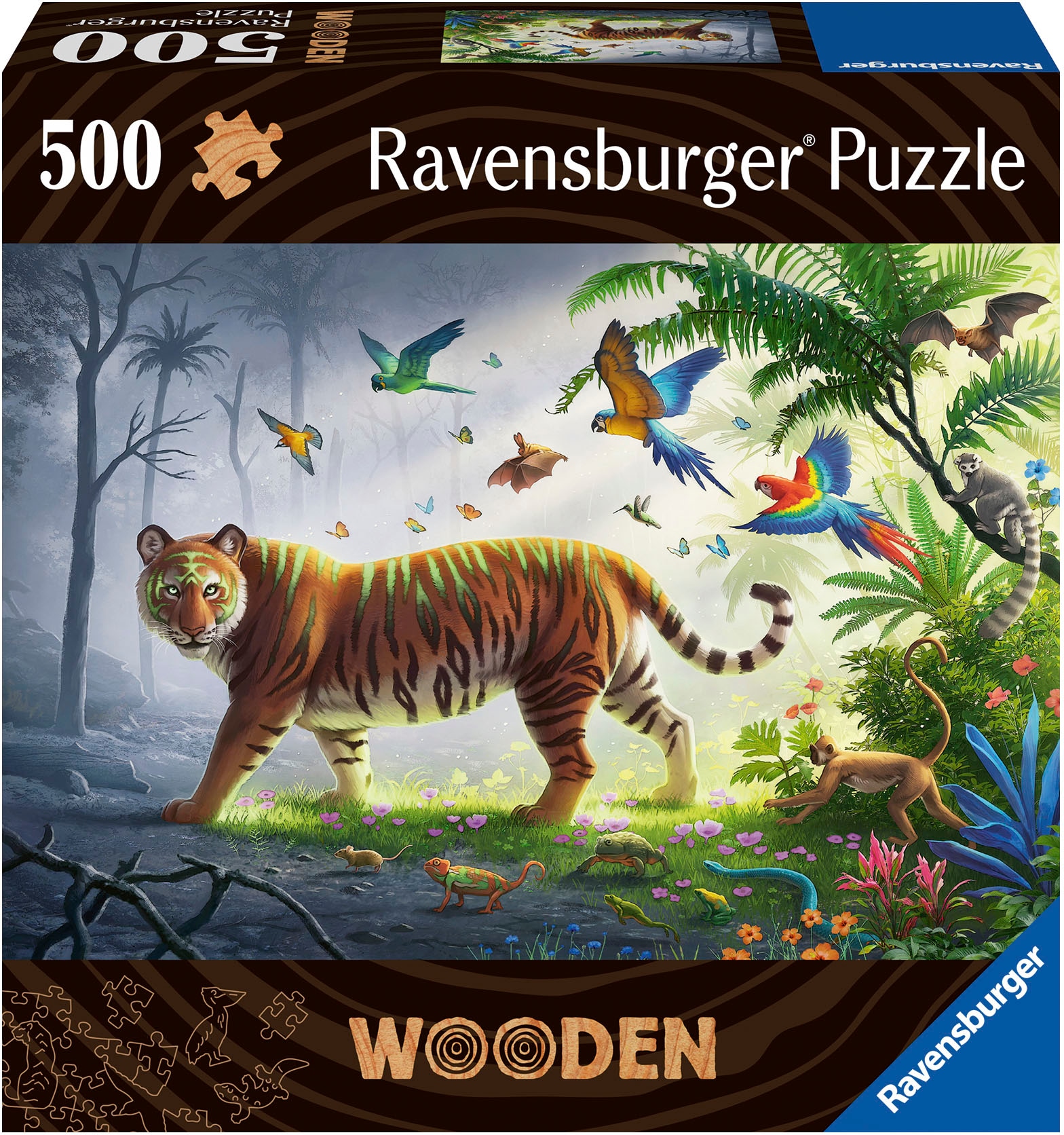 Ravensburger Puzzle »Wooden, Tiger im Dschungel«, Made in Europe