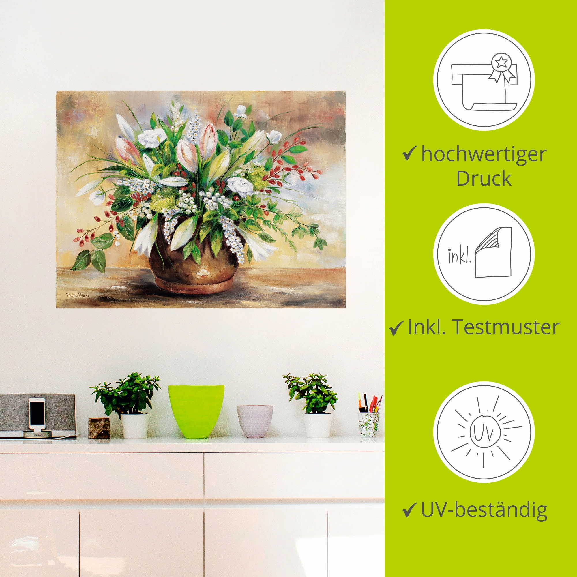 Artland Wandbild »Blütenverschönerung«, Blumen, (1 St.), als Leinwandbild, Poster, Wandaufkleber in verschied. Größen