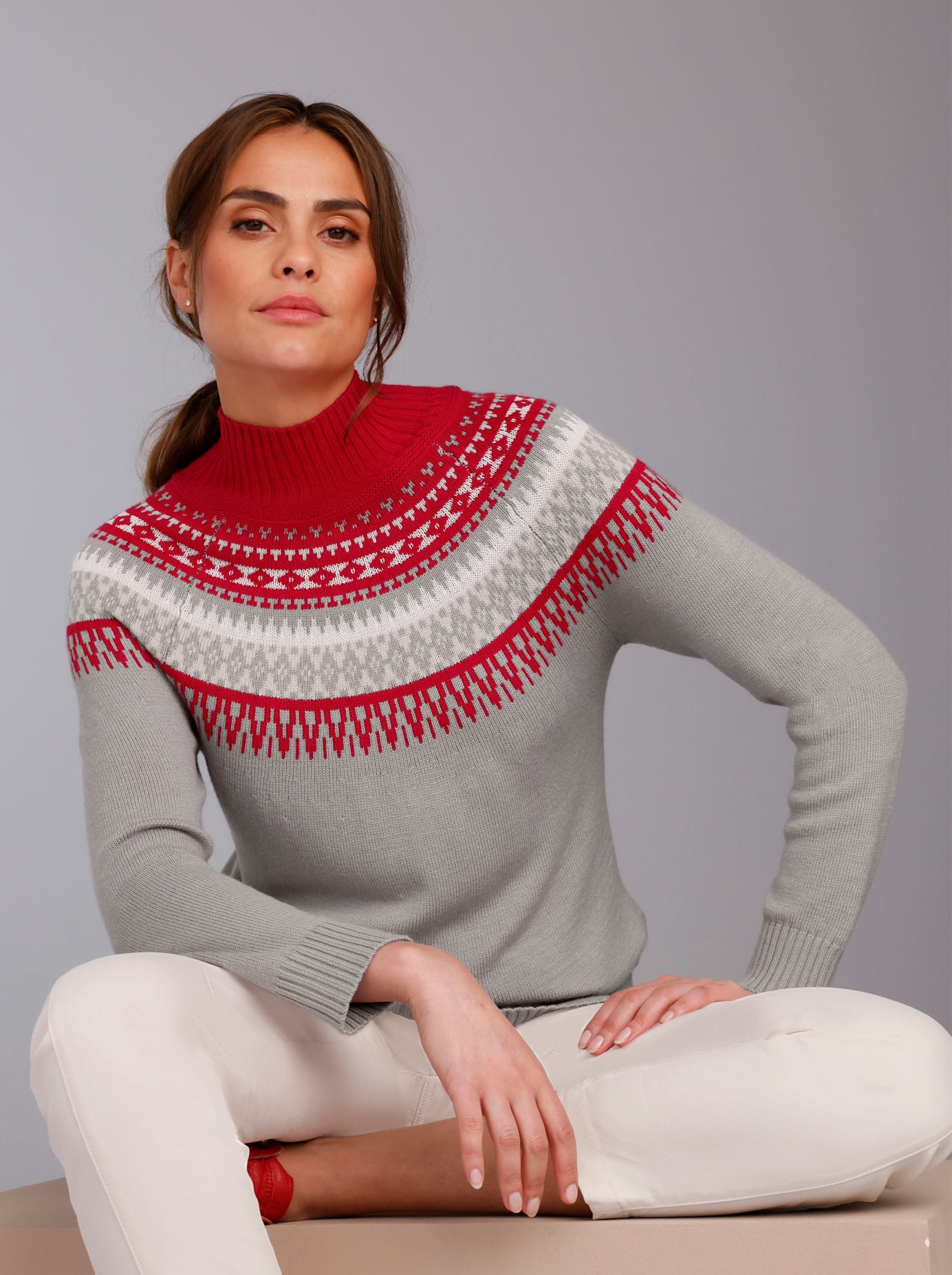 CREATION L PREMIUM Norwegerpullover »Modal-Mix-Pullover«