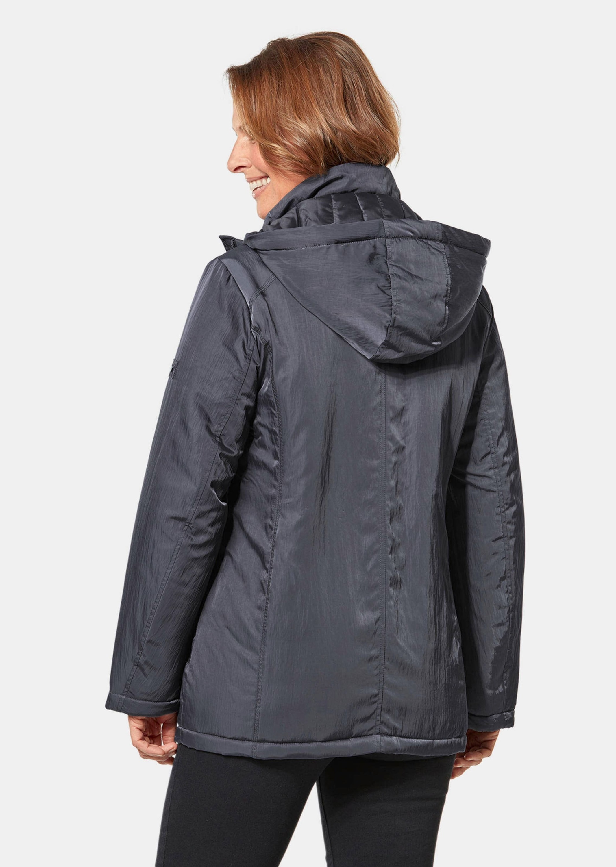 GOLDNER Winterjacke »Jacke mit Kapuze Jacke mit Kapuze in dezenter Crashstruktur«