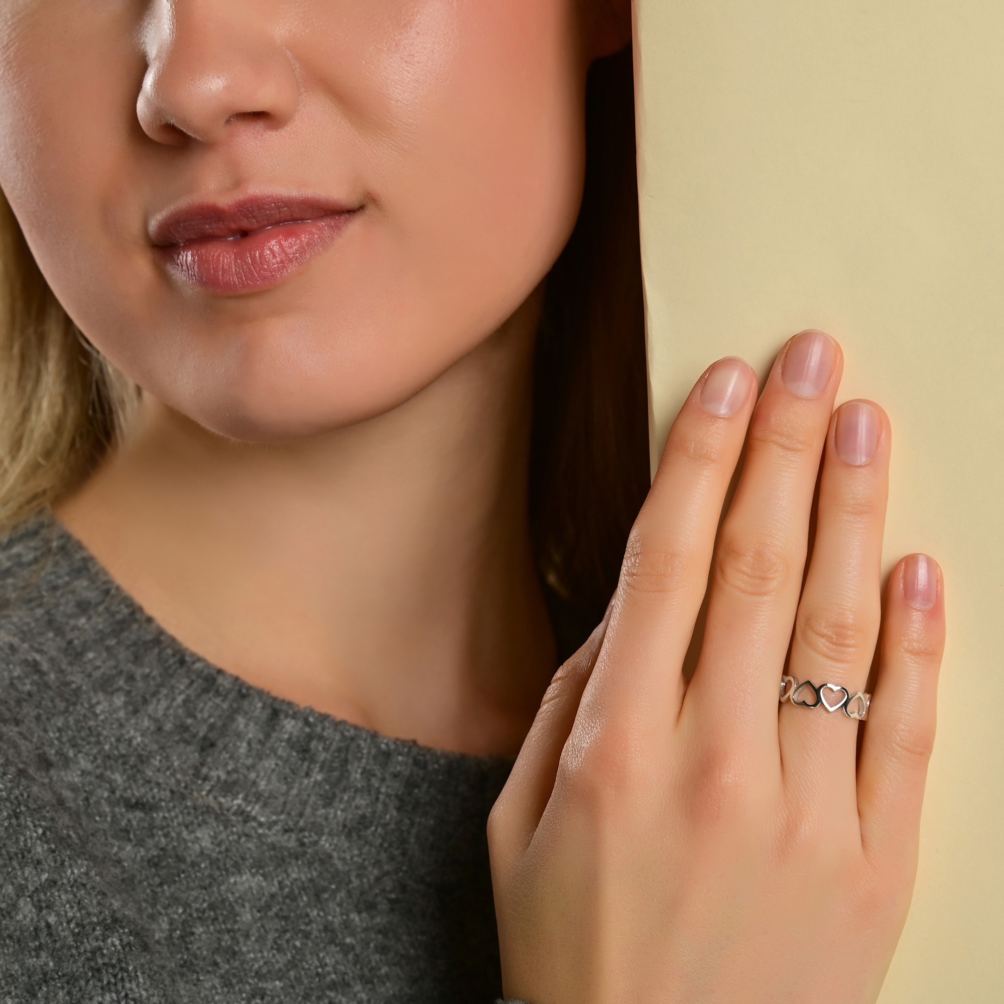 Adelia´s Fingerring »Damen Ring Herz aus 925 Silber«