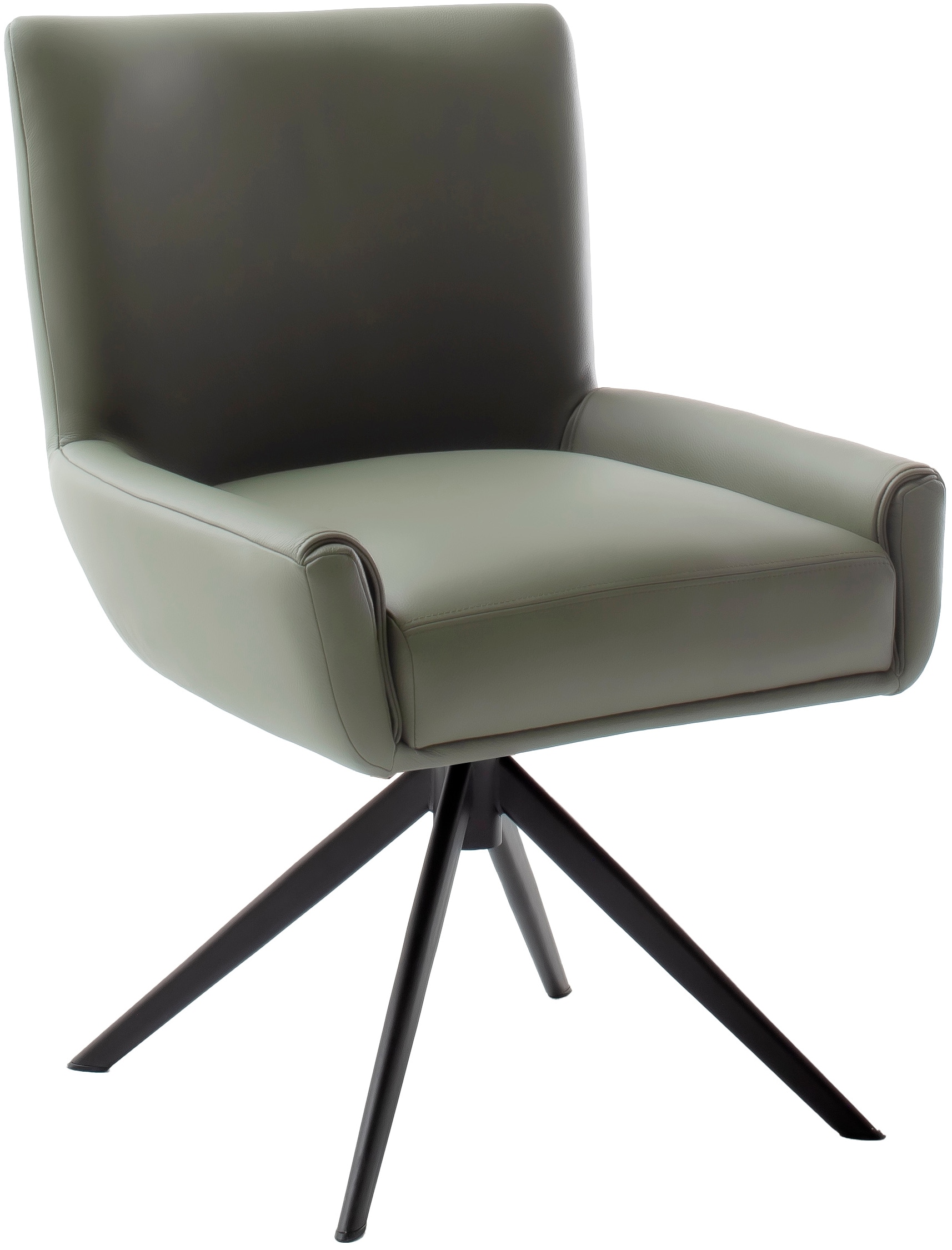 MCA furniture 4-Fußstuhl »WILSON Esszimmerstuhl, Armlehnstuhl, Polsterstuhl, modern«, (Set), 2 St., Leder, Stuhl, Armlehnenstuhl, drehbar, Taschenfederkern, belastbar 160 kg,XXL
