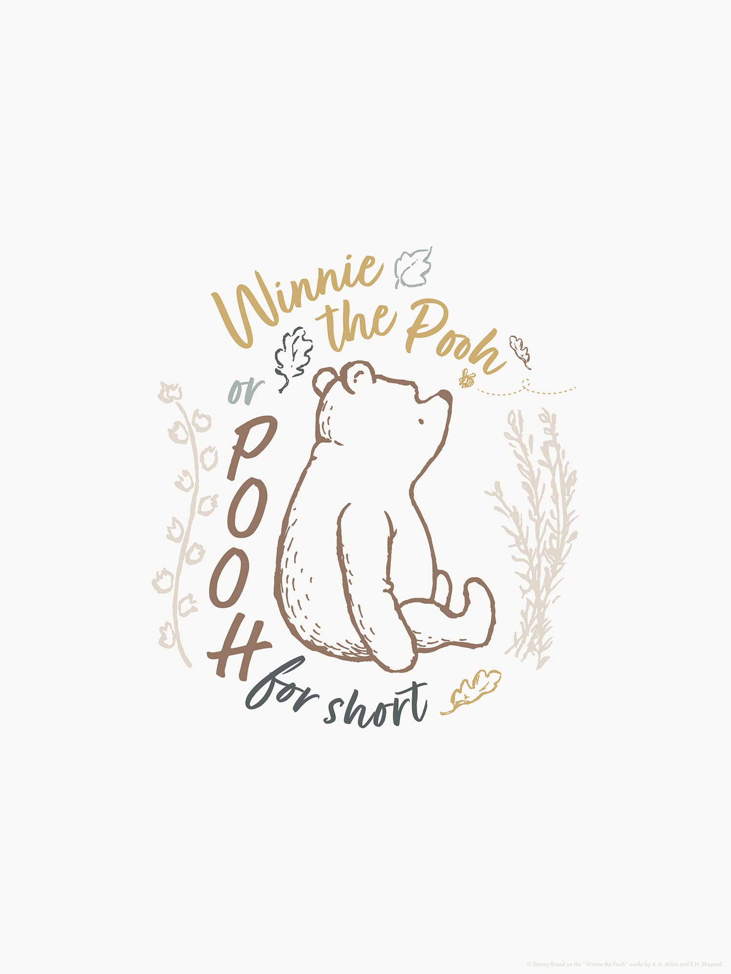 Komar Wandbild »Disney Winnie the Pooh for Short«, Disney, (Set, 1 St.), 30 x 40 cm (Breite x Höhe) - Kinderzimmer, Dekoration