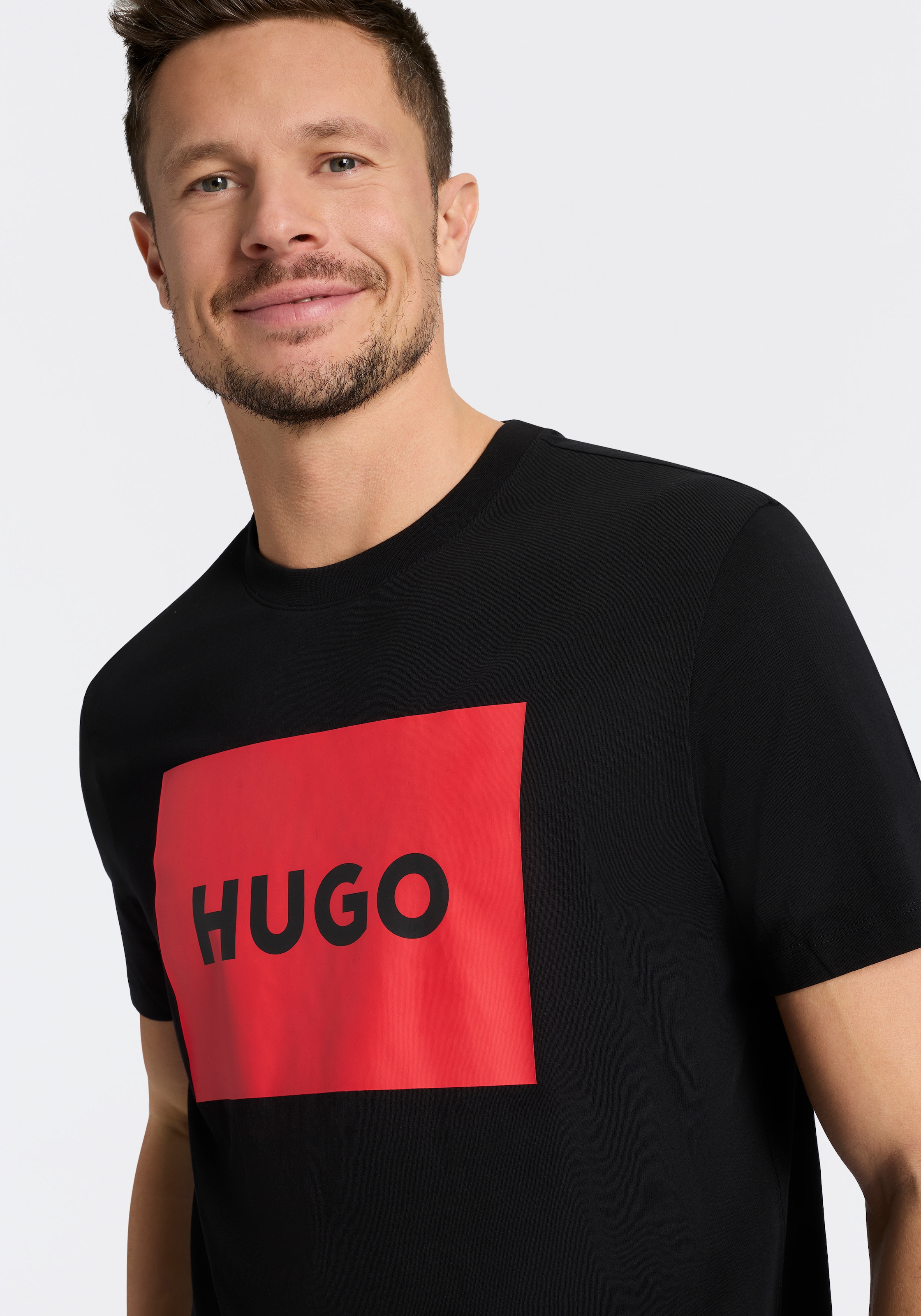 HUGO T-Shirt »Dulive« Rundhalsausschnitt, Regular Fit, Basic Must Have, HUGO Logo Gummidruck