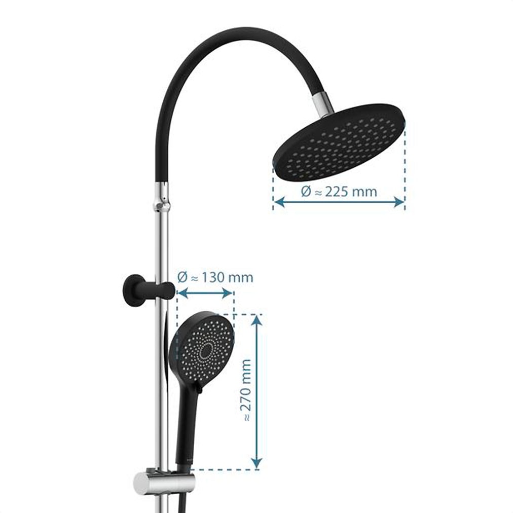 Schütte Duschsystem »MATAO RAIN«, Regendusche ohne Armatur, Handbrause mit 3 Funktionen