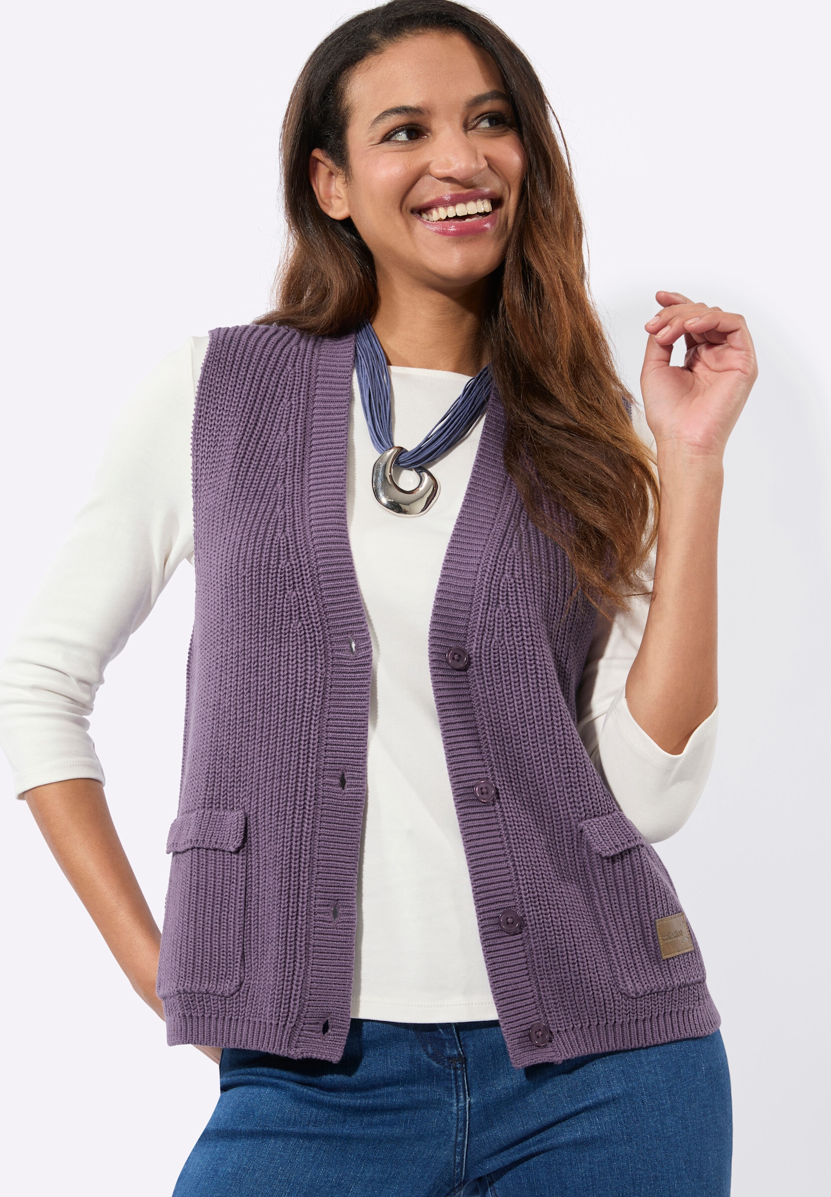 Witt Strickweste »Strickweste Strickweste mit Ripp-Abschlüssen«