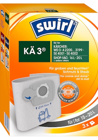 Staubsaugerbeutel »KÄ 3®«, (Packung, 3 St.), Staubsaugerbeutel für Kärcher & Shop-Vac...