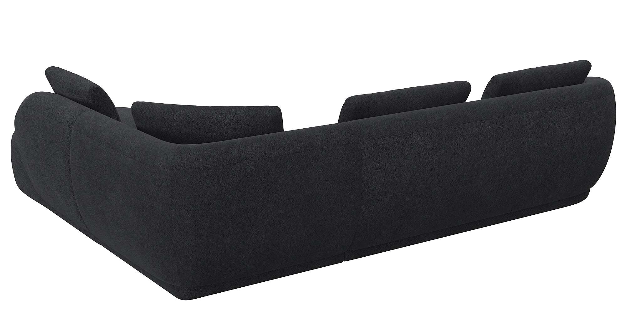 FLEXLUX Ecksofa »Torino, rund, L-Form, Sofa-Ecke mit Ottomane«, Modernes, organisches Sofa-Design, Kaltschaum, Wellenunterfederung