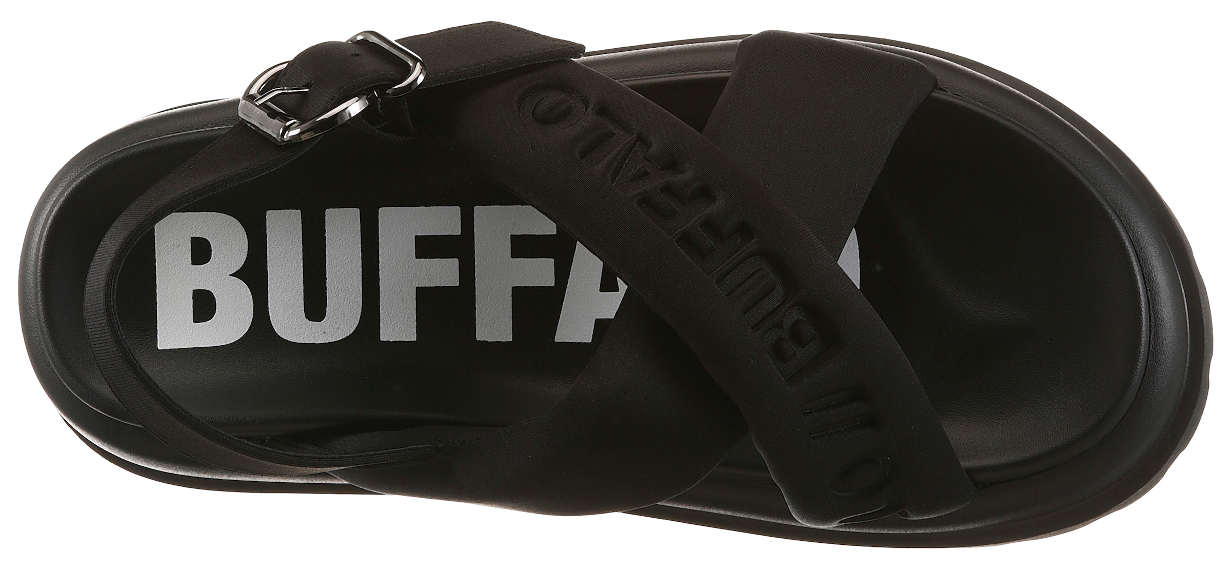Buffalo Plateausandale  Sandalette, Sommerschuh mit gekreuzter Bandage