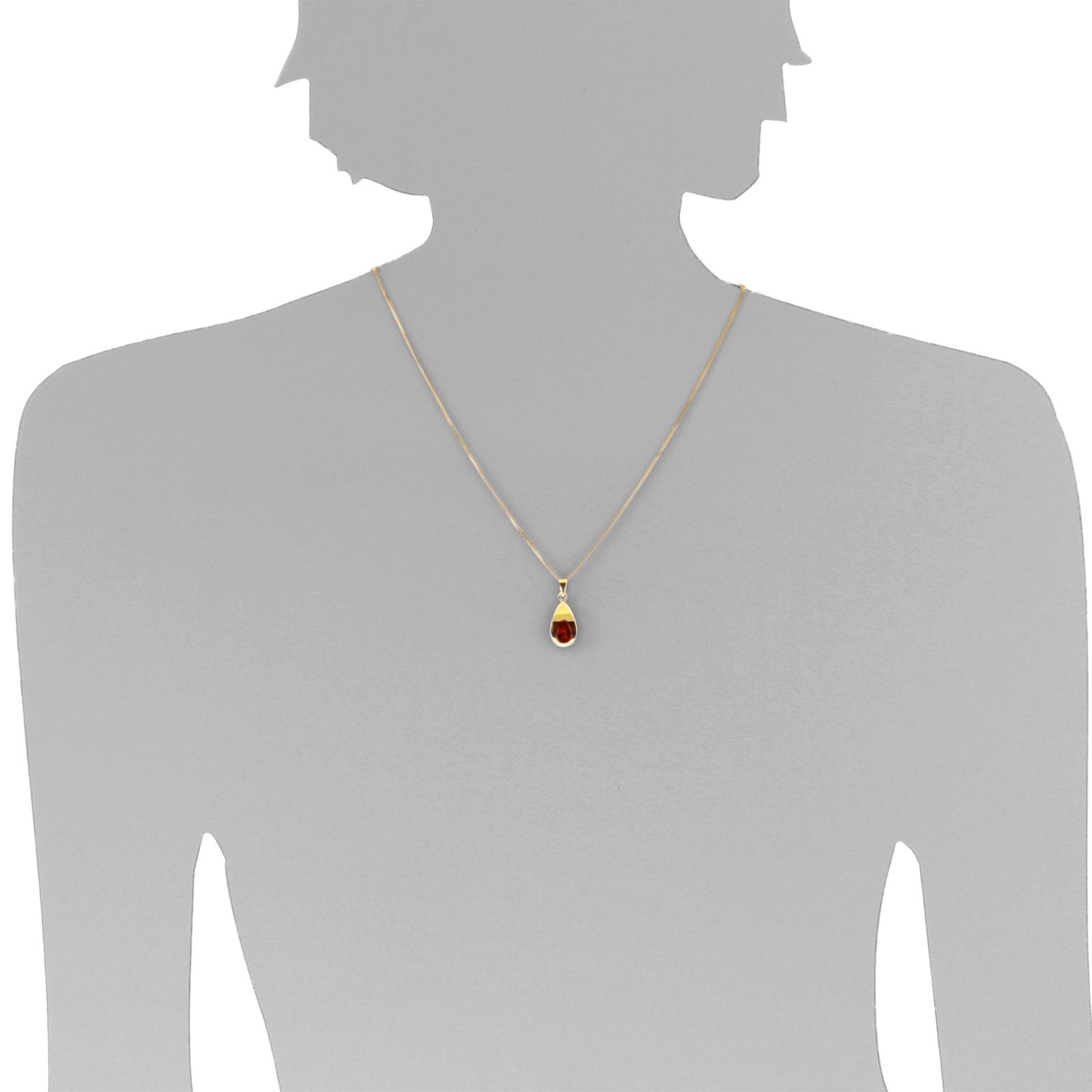 OSTSEE-SCHMUCK Kettenanhänger »- Janika - Gold 333/000 - Bernstein«
