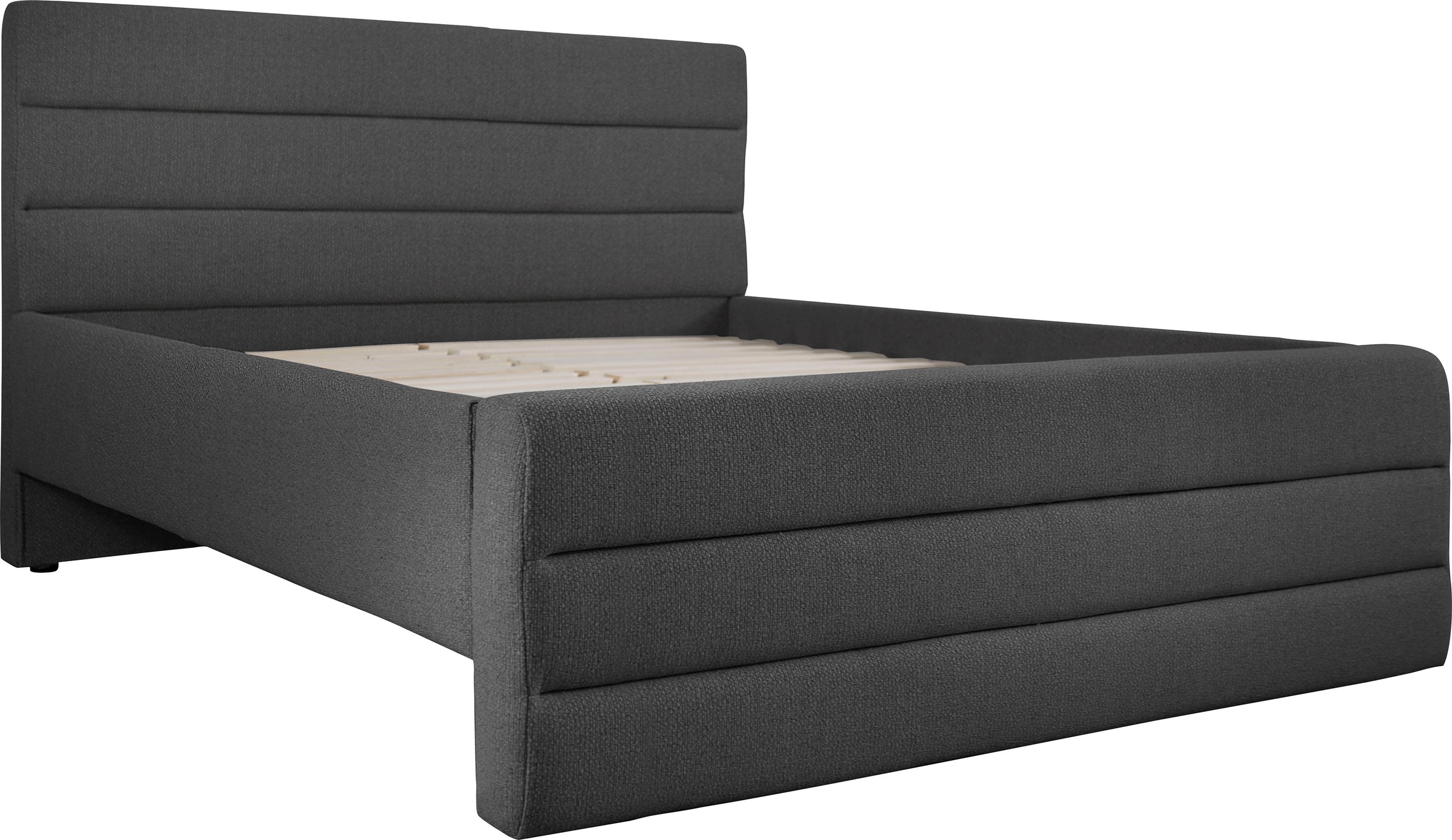 OTTO products Polsterbett »Merrit«, Quernaht im Kopf- und Fußteil, in 5 Breiten, auch in 220 cm Länge