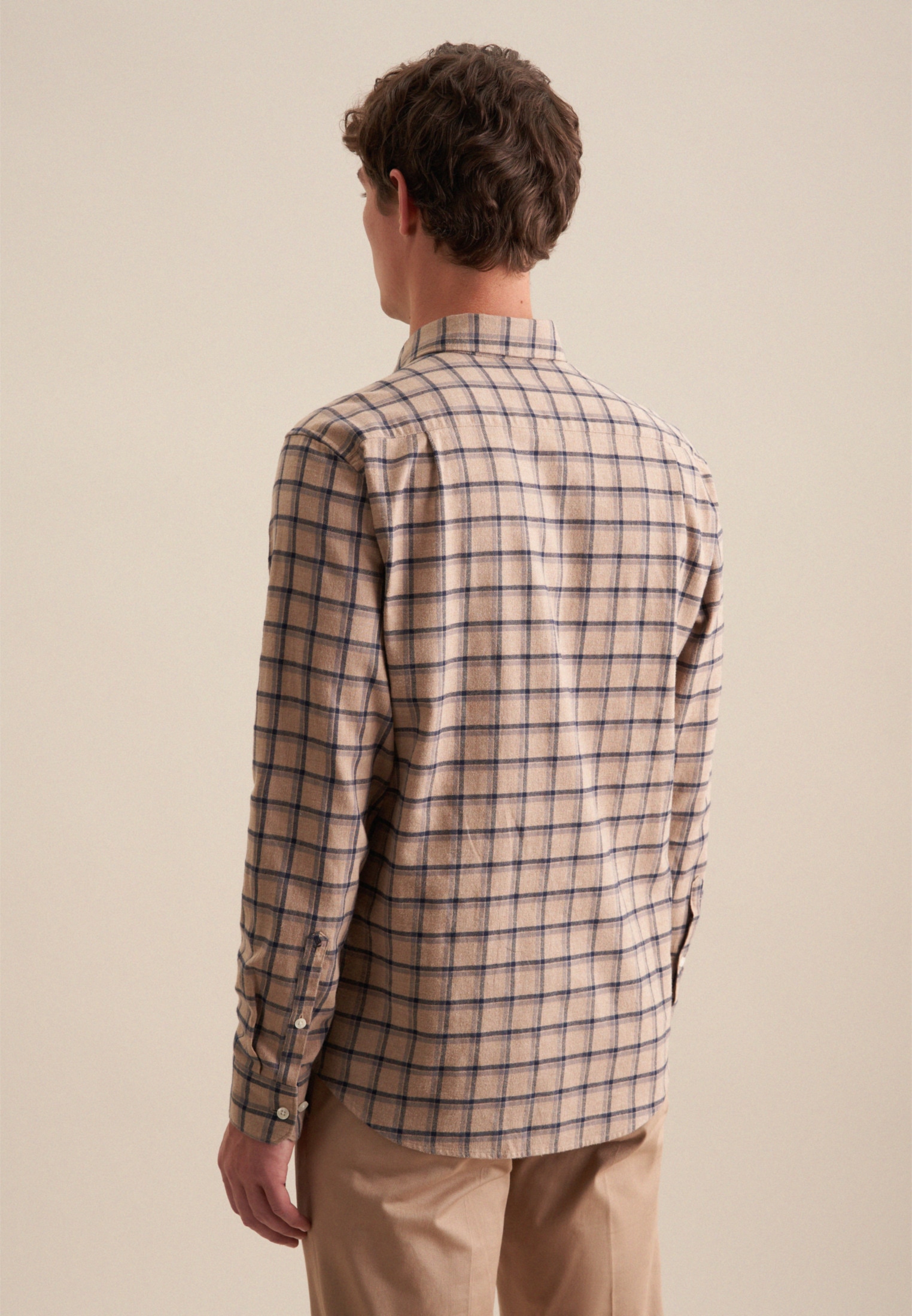 seidensticker Businesshemd »Schwarze Rose«, Regular Langarm Button-Down-Kragen Karo