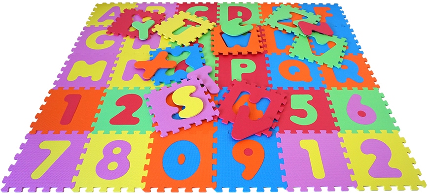 Knorrtoys® Puzzle »Alphabet und Zahlen«, Puzzlematte, Bodenpuzzle