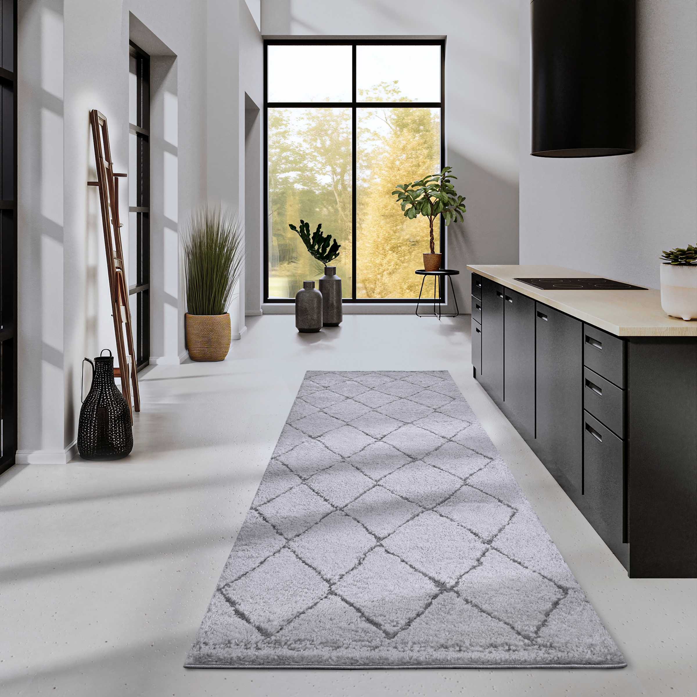 ELLE DECORATION Designteppich »Perrotin«, rechteckig, 18 mm Höhe, Läufer, Shaggy, flauschig, weich, Langflor, modern, Hoch Tief Effekt