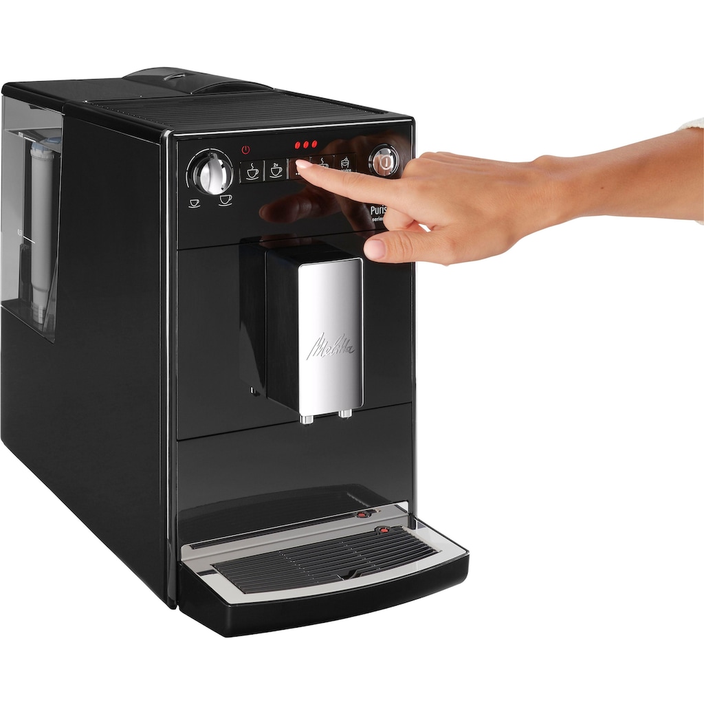 Melitta Kaffeevollautomat »Purista® F230-102, schwarz«, Lieblingskaffee-Funktion, kompakt & extra leise