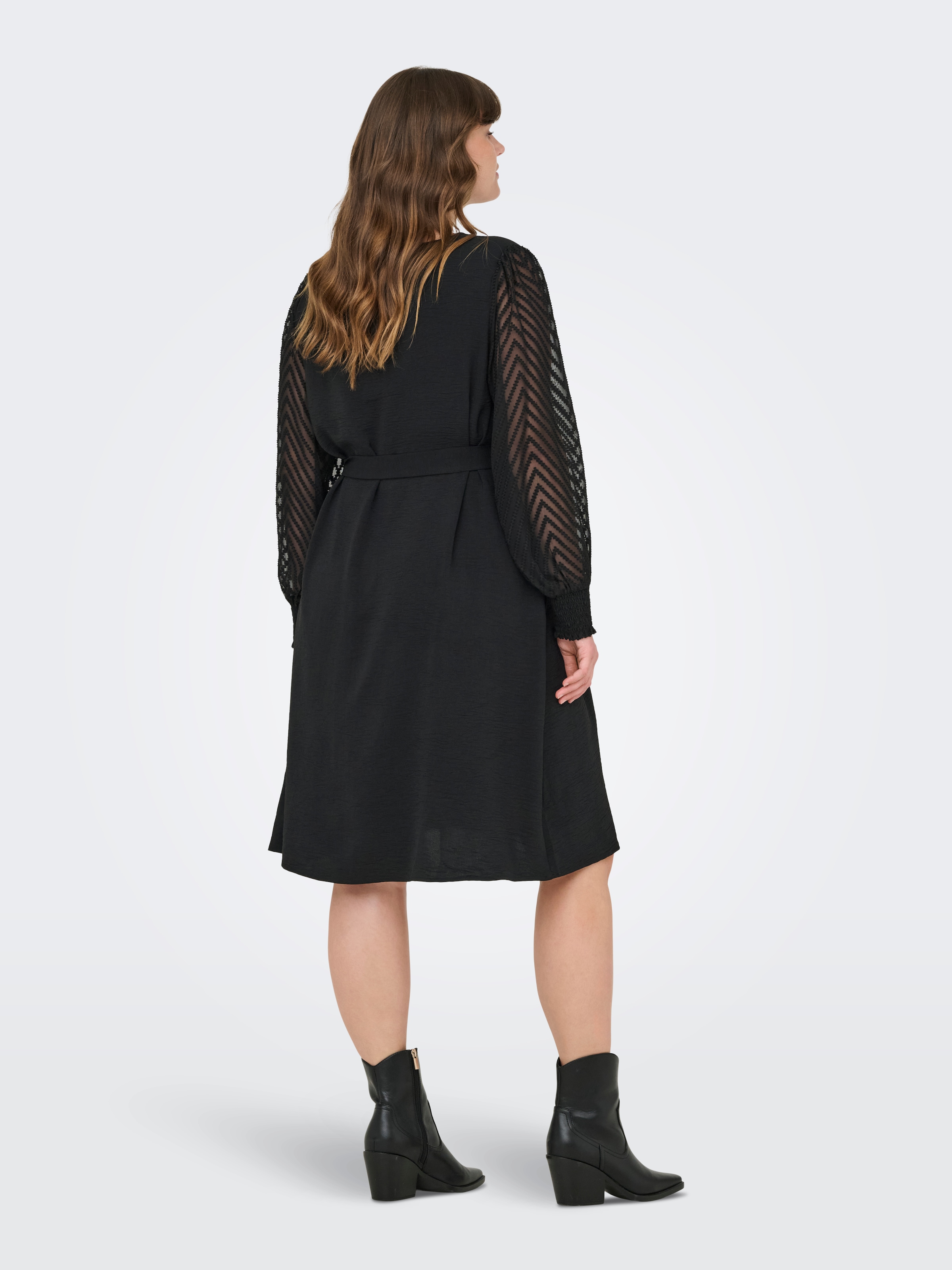 ONLY CARMAKOMA Midikleid »CARMETTA LIFE LS KNEE DRESS WVN«, Sommerkleid