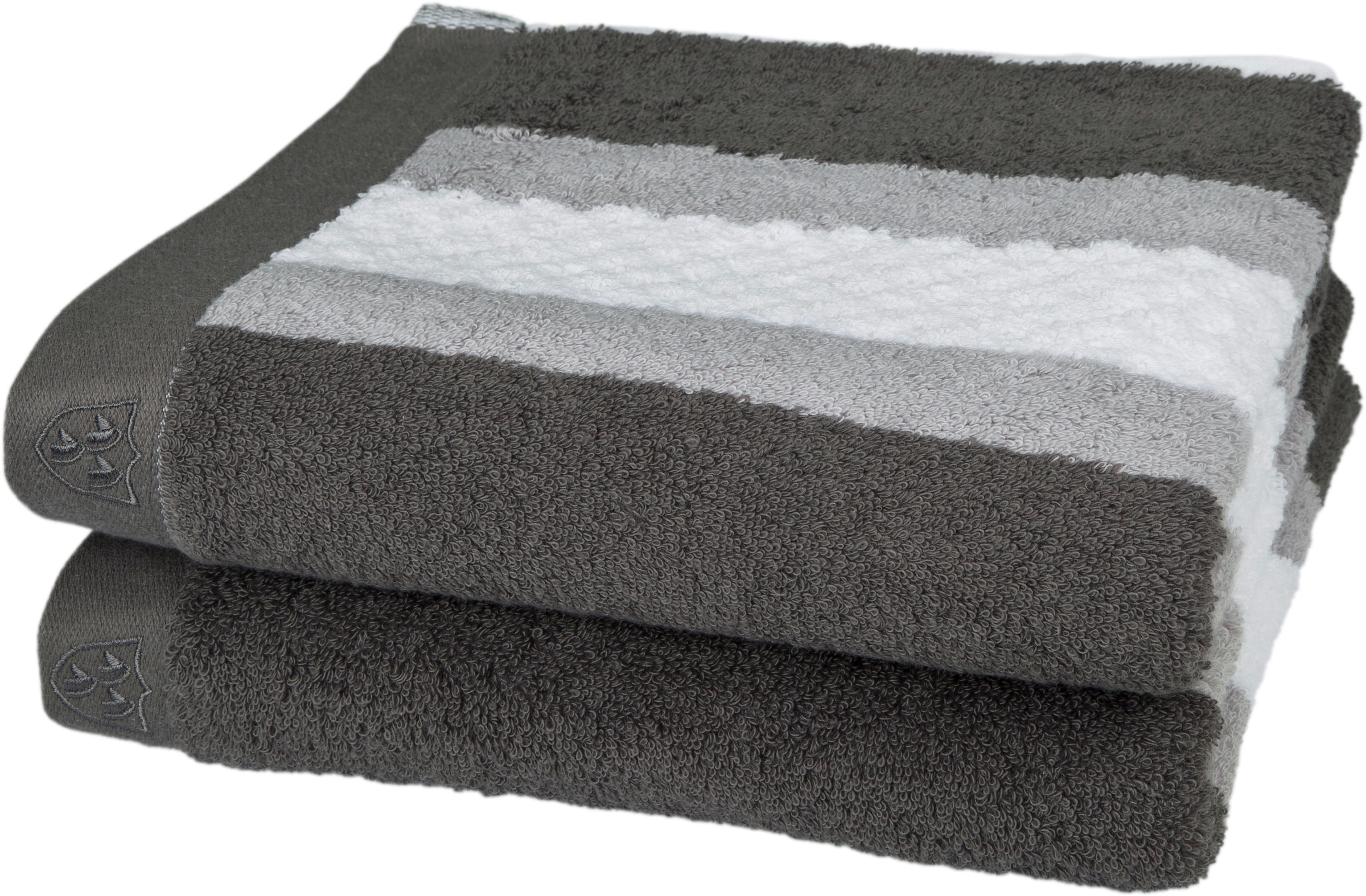 ROSS Handtücher »Harmony«, (Packung, 2 St.), 100 % Baumwolle, Hoch Tief Struktur, viele Farben