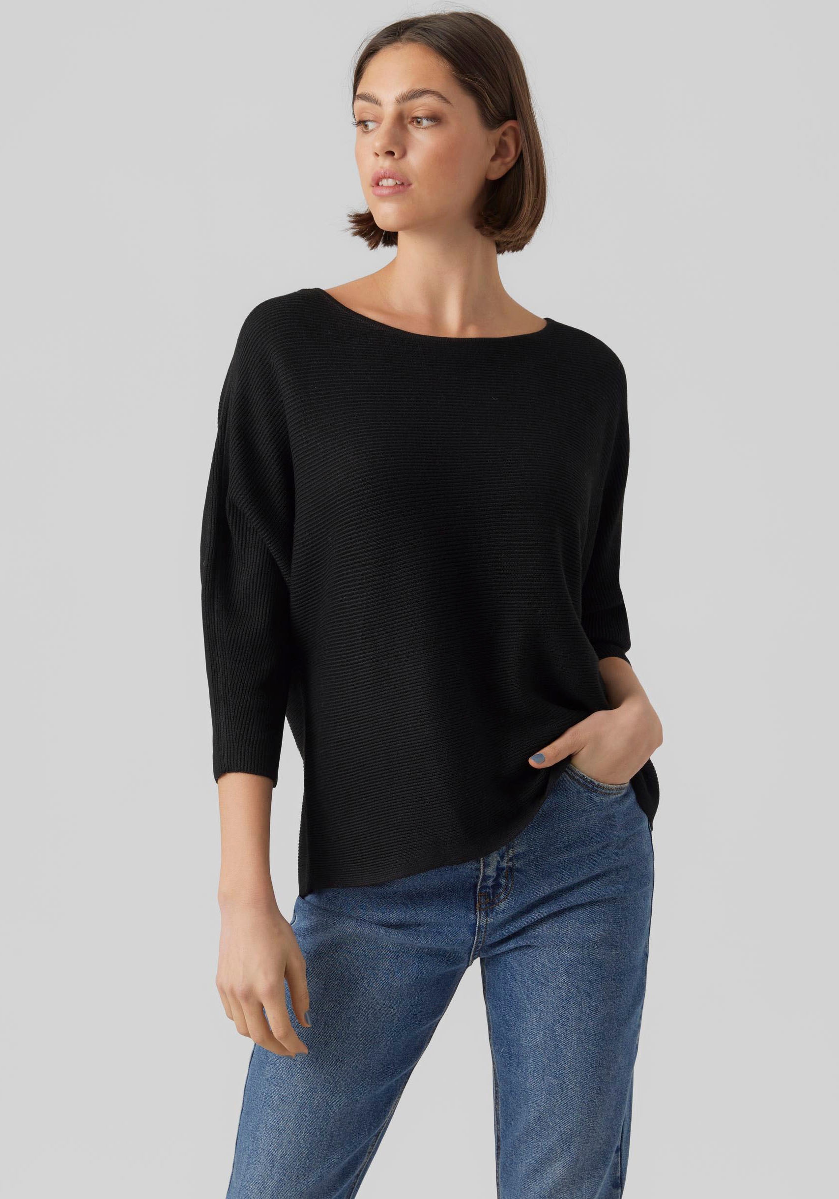 3/4 Arm-Pullover »VMNORA 3/4 BOATNECK BLOUSE NOOS«