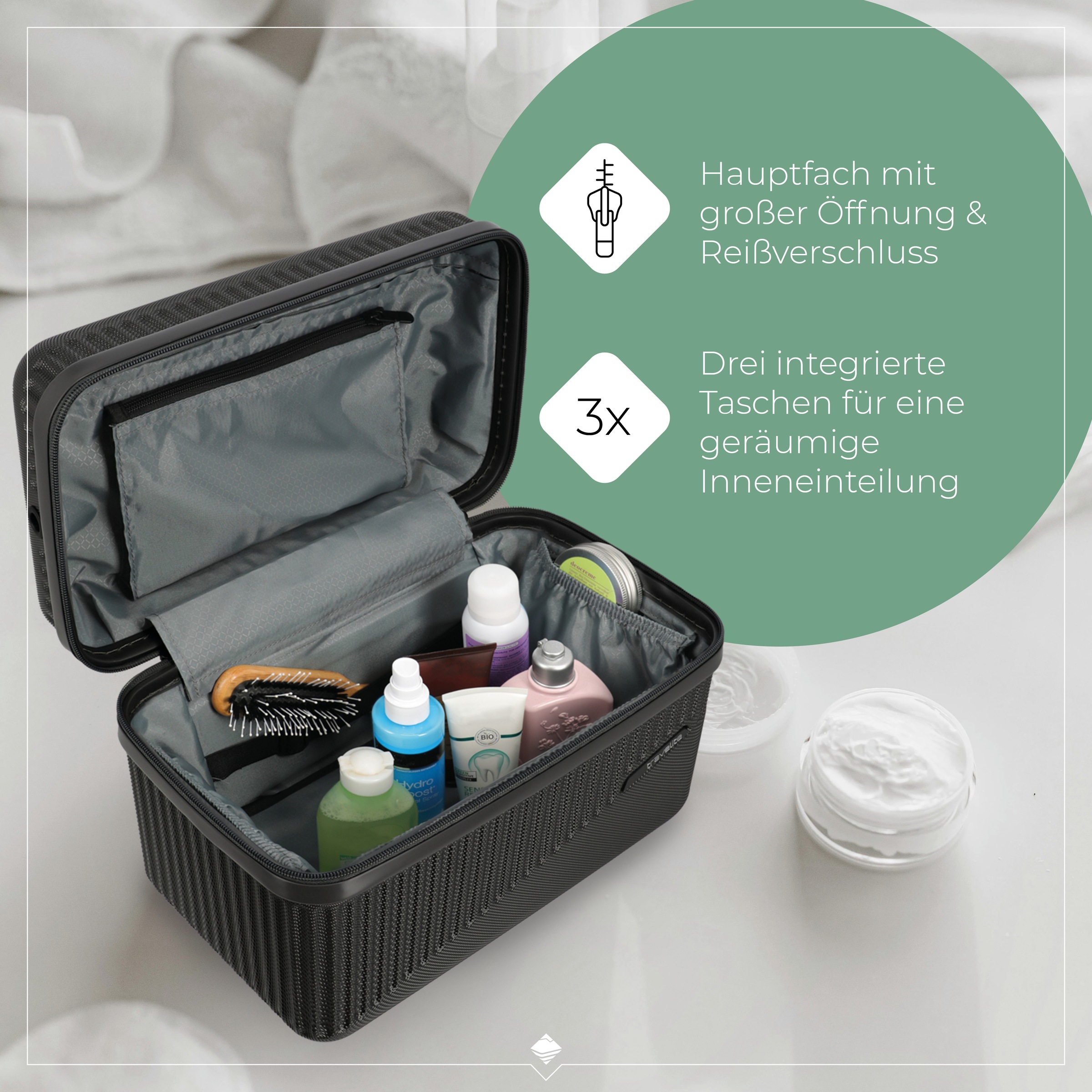travelite Beautycase »BALI Kosmetikkoffer« mit Aufsteckfunktion und Organizer – ideal für Reise und Alltag