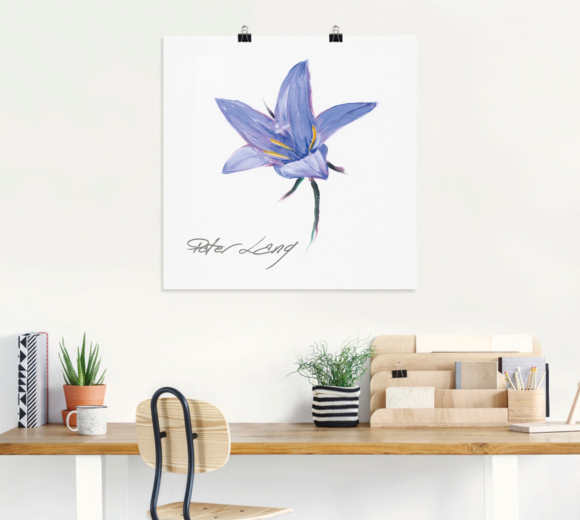 Artland Poster »Blume_weiß II«, Blumen, (1 St.), als Alubild, Leinwandbild, Wandaufkleber oder Poster in versch. Größen