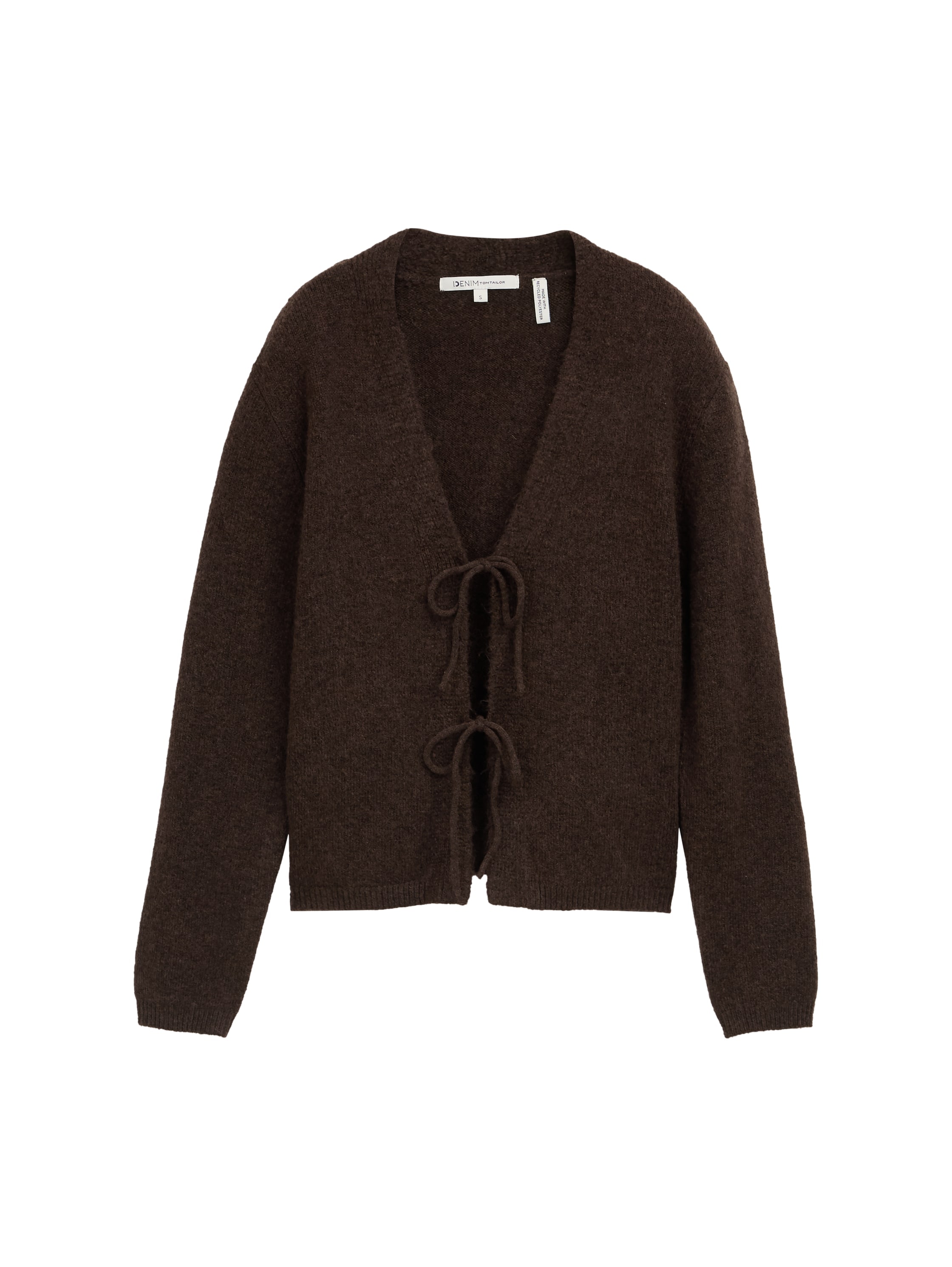 TOM TAILOR Denim Cardigan, mit Schleifen